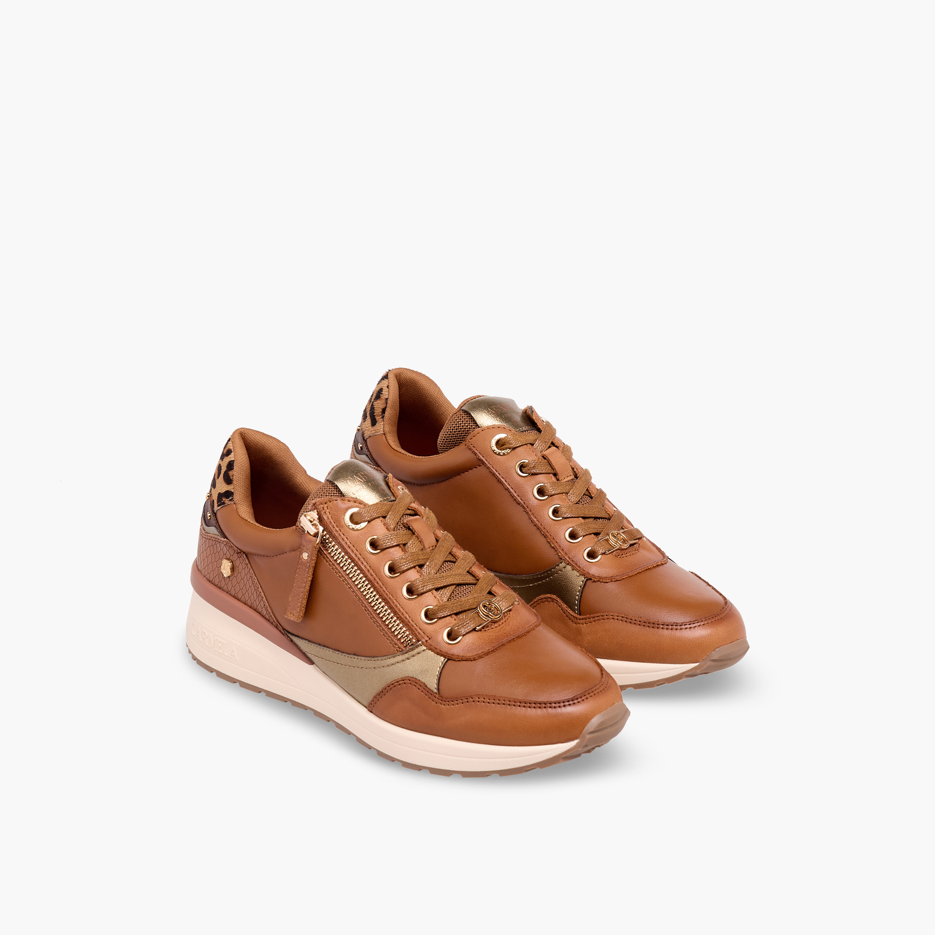 حذاء سنيكرز بقوالب ملونة وطول الكاحل ورباط إغلاق للنساء من كارميلا-women-shoes-sneakers-image-1
