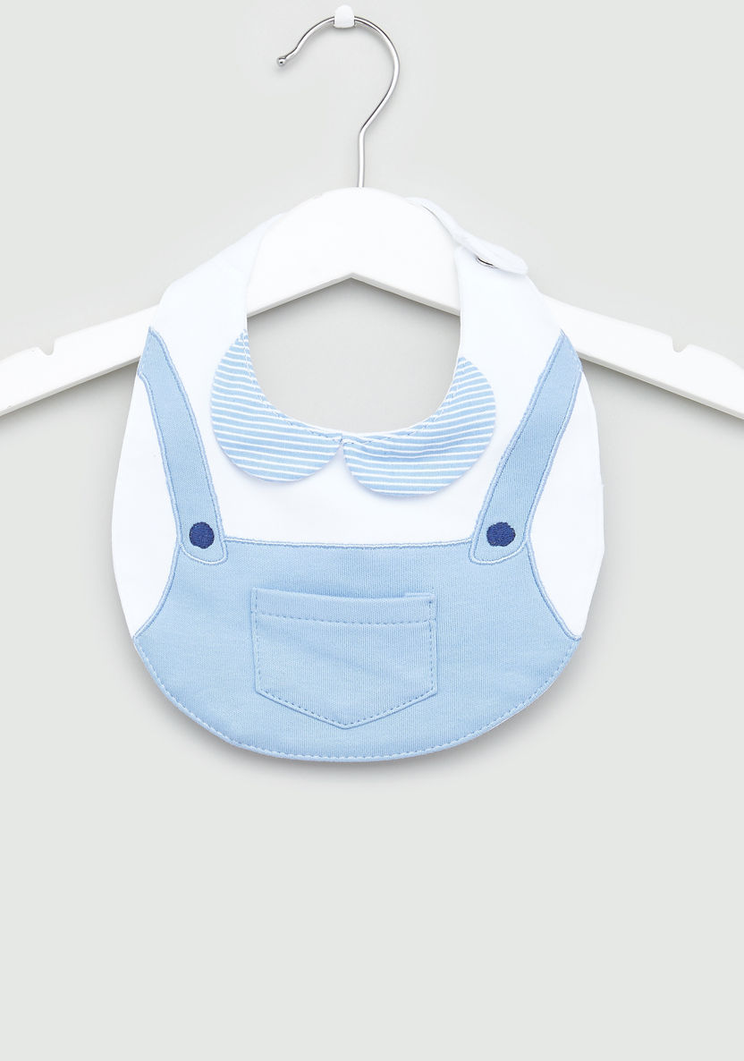 Juniors Textured Bib with Solid Shorts-Bibs and Burp Cloths-image-1