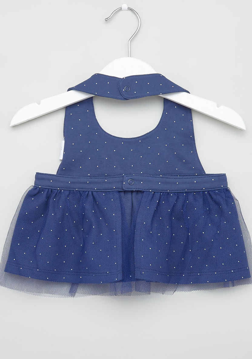 Juniors Polka Dot Print Bib Dress and Diaper Shorts Set-Accessories-image-3