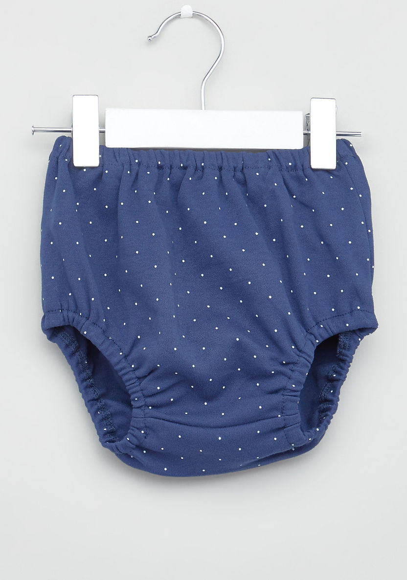 Juniors Polka Dot Print Bib Dress and Diaper Shorts Set-Accessories-image-4