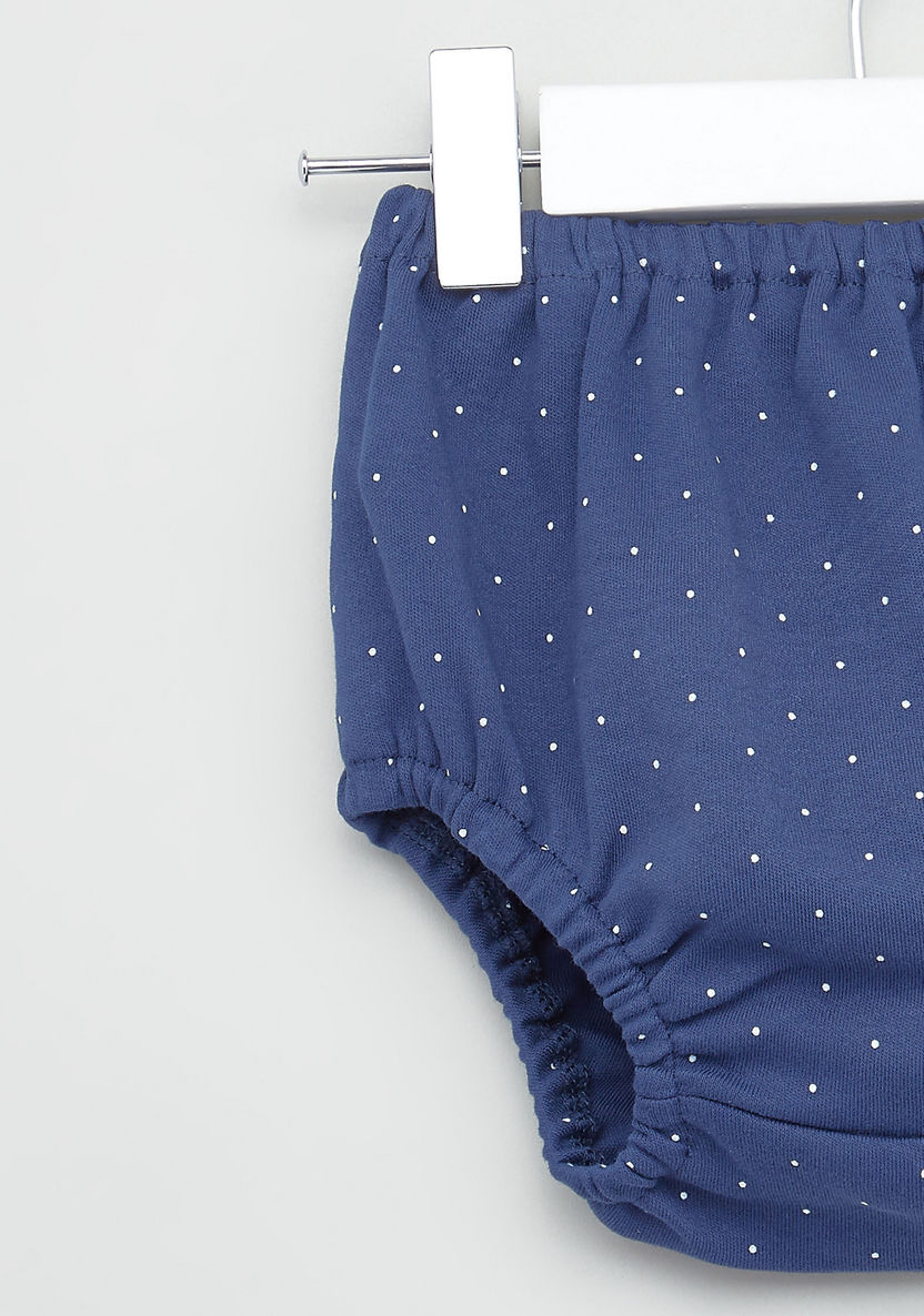 Juniors Polka Dot Print Bib Dress and Diaper Shorts Set-Accessories-image-5