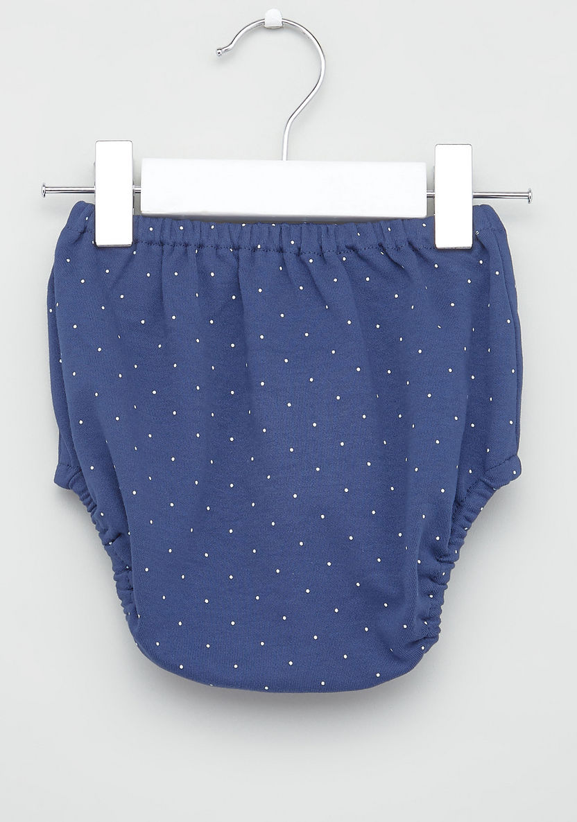 Juniors Polka Dot Print Bib Dress and Diaper Shorts Set-Accessories-image-6