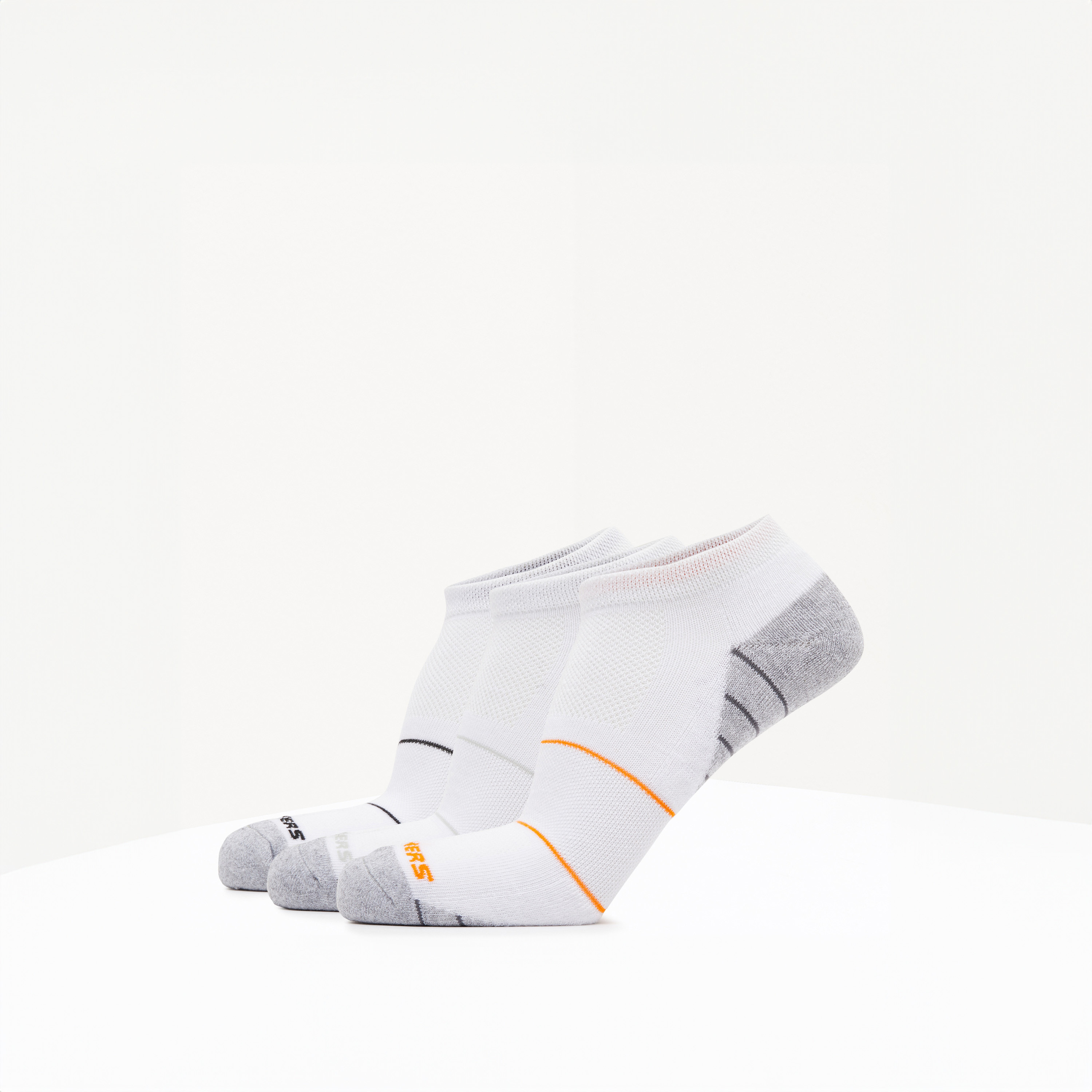 طقم جوارب رياضية مقلمة 3 أزواج بطول الكاحل من سكتشرز - S114346-110-men-socks-image-1