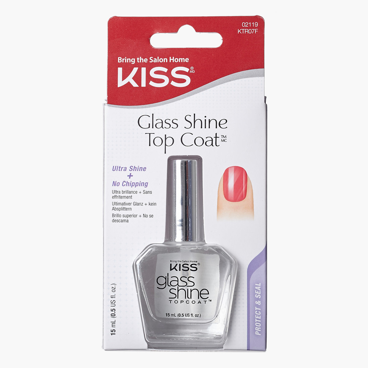 Kiss Cosmetics Glass Shine Top Coat - 15 ml-beautyandpersonalcare-makeup-nails-topcoats-image-1