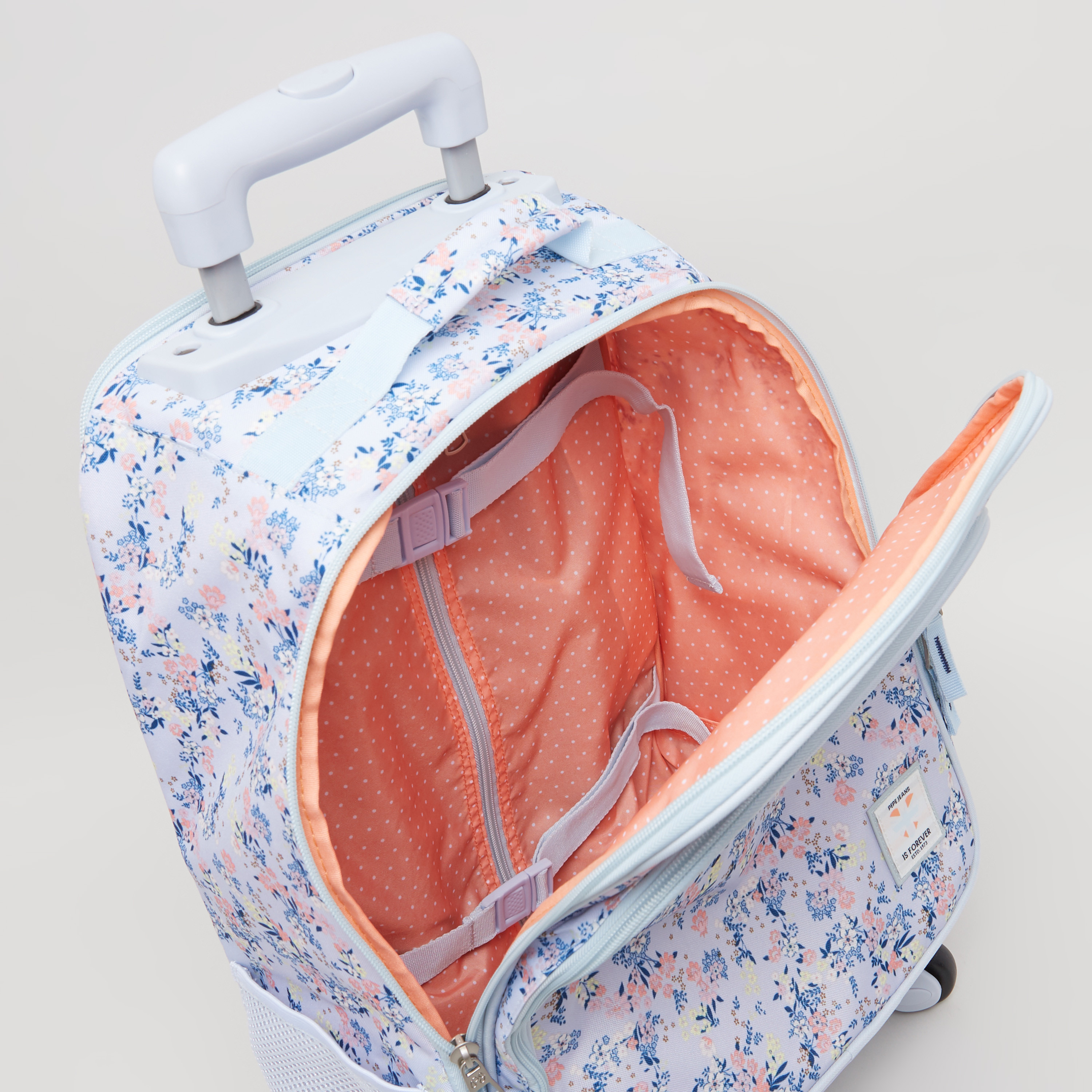 شنطة ترولي بطبعات أزهار من بيبي جينز لندن - 33x44x21 سم-school-bagsandbackpacks-trolleybags-image-8