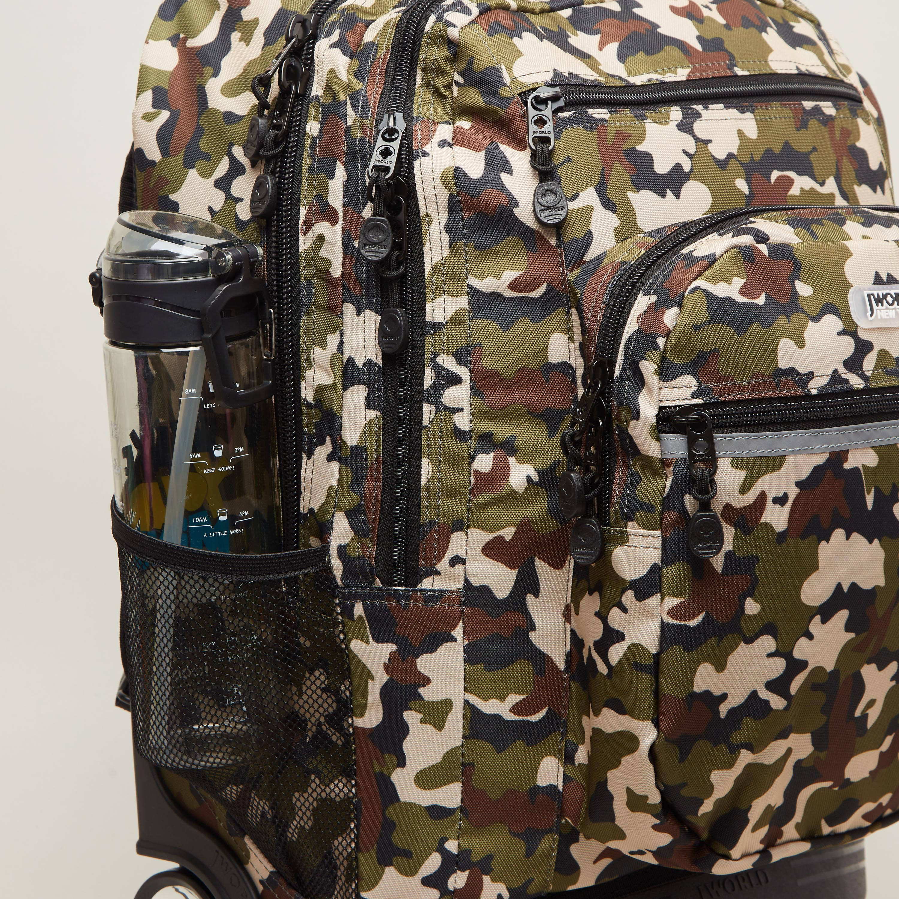 J World Camo Print Trolley Backpack - 22x34x51 cms-school-bagsandbackpacks-trolleybags-image-3
