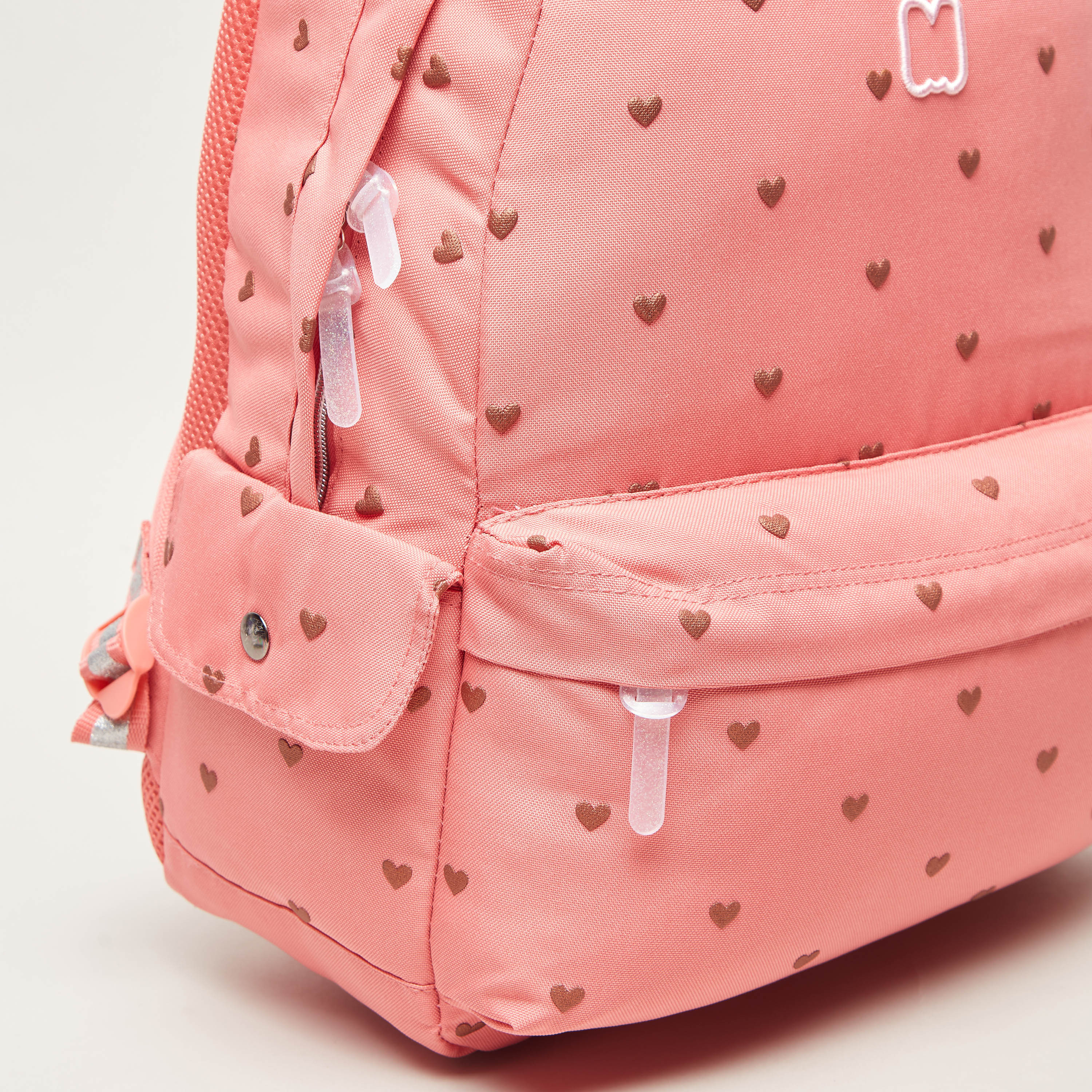 MARSHMALLOW Puff Print Zipper Backpack - 44x29x14 cms-school-bagsandbackpacks-backpacks-image-3