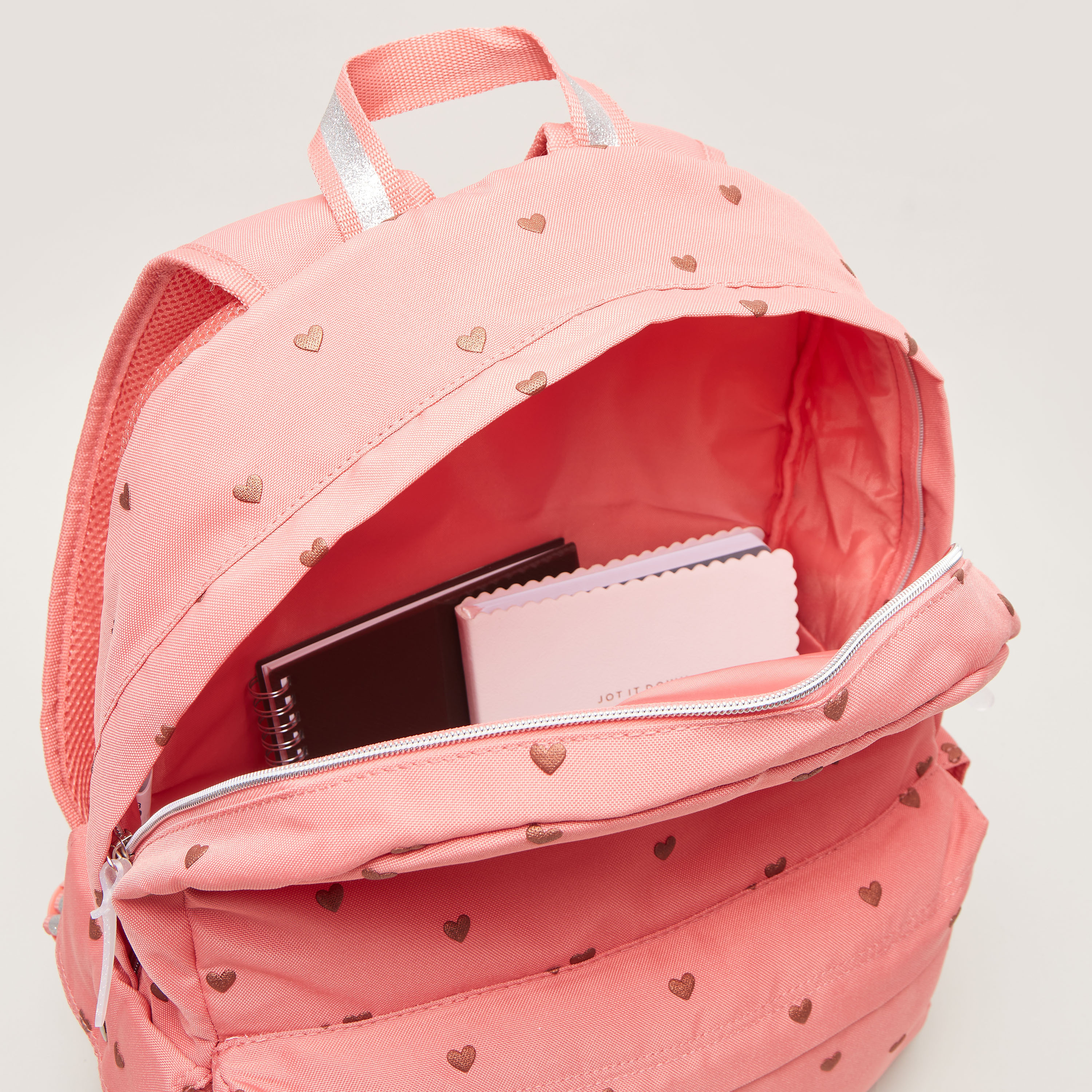 MARSHMALLOW Puff Print Zipper Backpack - 44x29x14 cms-school-bagsandbackpacks-backpacks-image-6