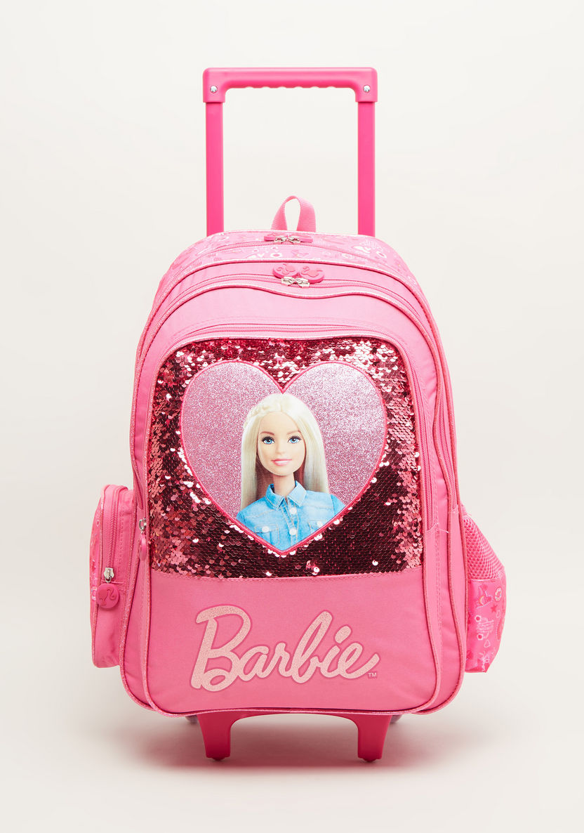 Buy Barbie Inspire Sequin Embellished Trolley Bag - 52x34x21 cms