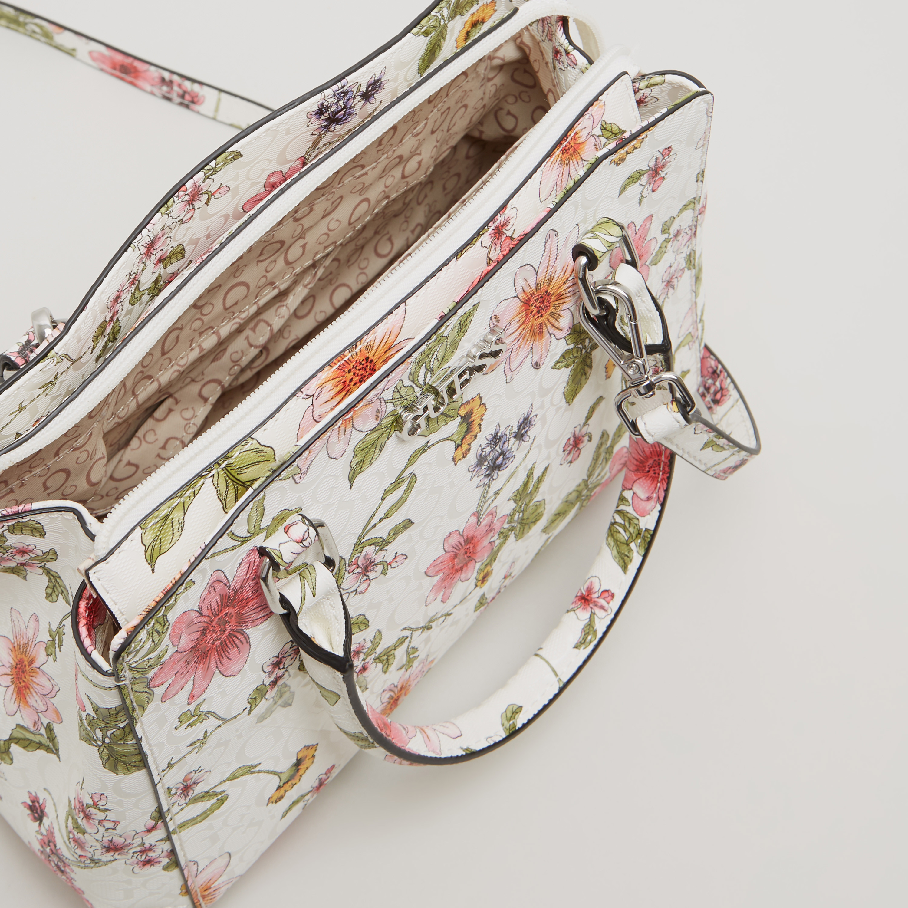 Guess handbags floral on sale print