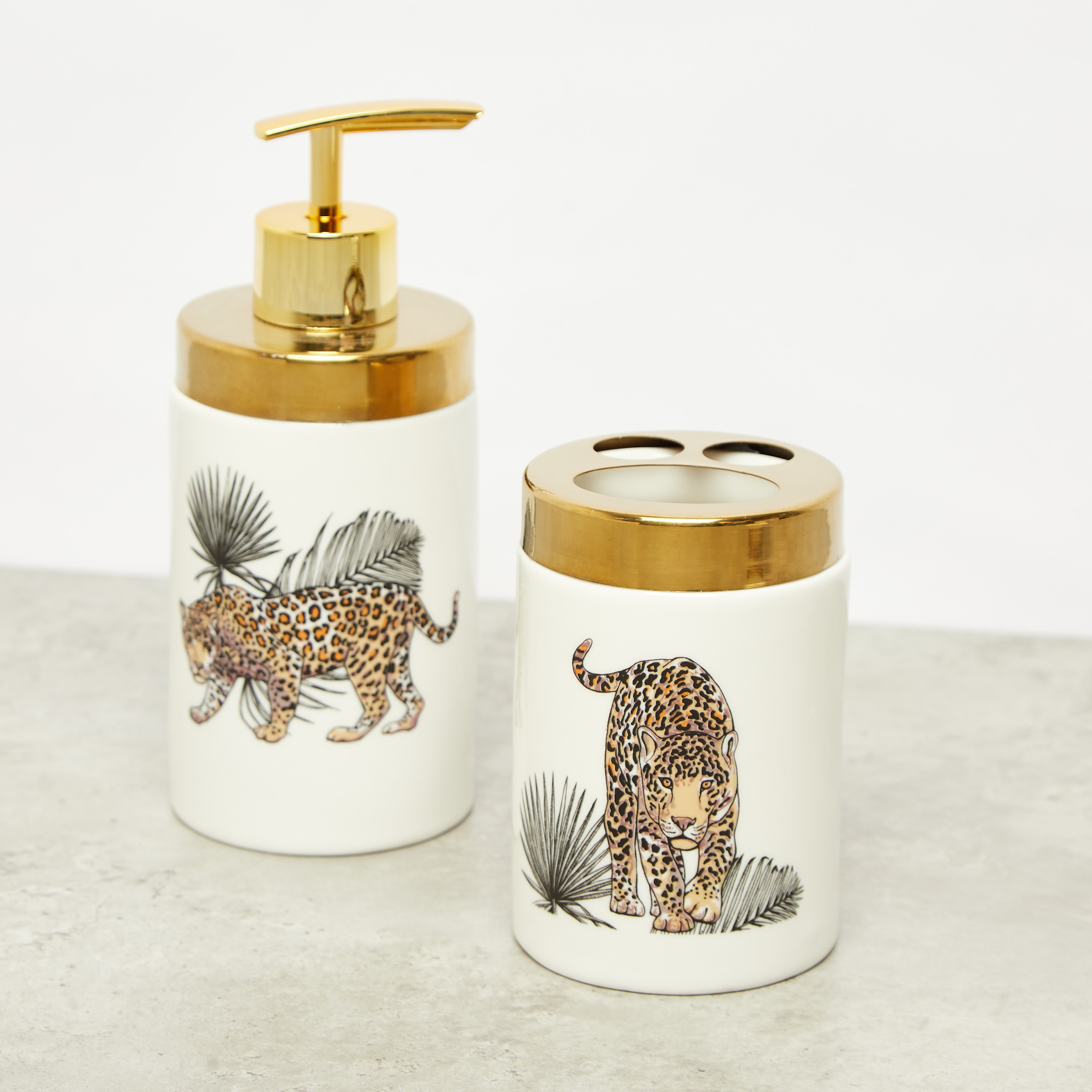 طقم اكسسوارات حمام 4 قطع بطبعات نمر-household-bathandlaundry-bathaccessories-bathaccessorysets-image-2