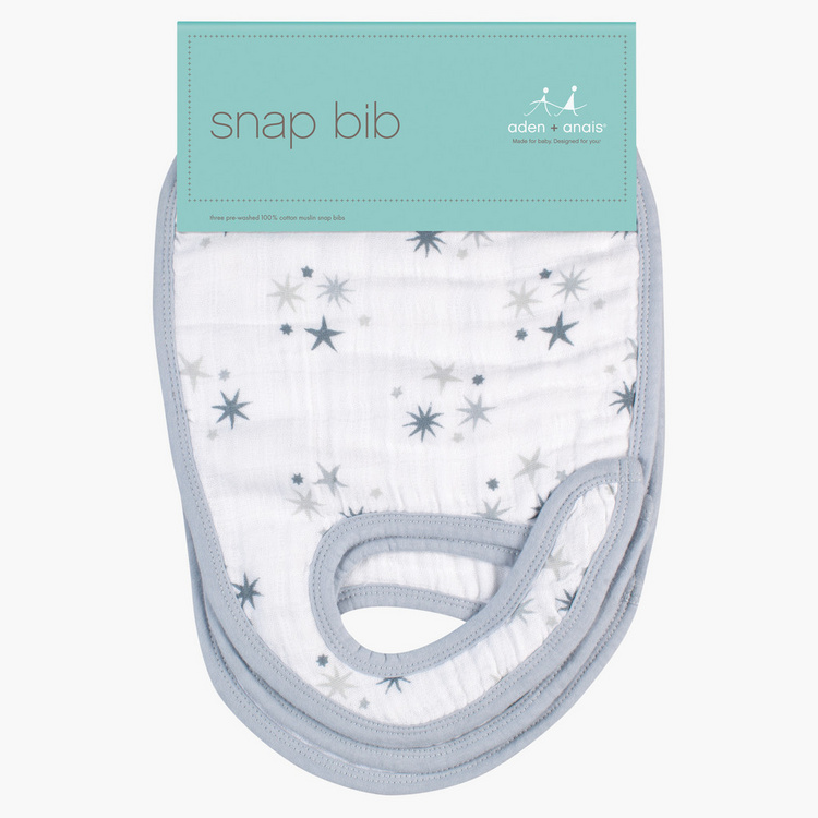 ADEN + ANAIS Twinkle Print Classic Snap Bibs - Pack of 3