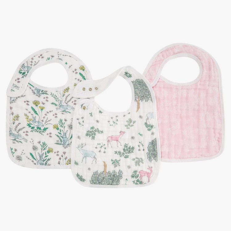 Aden & Anais Forest Fantasy Bib with Snap Closure - Set of 3