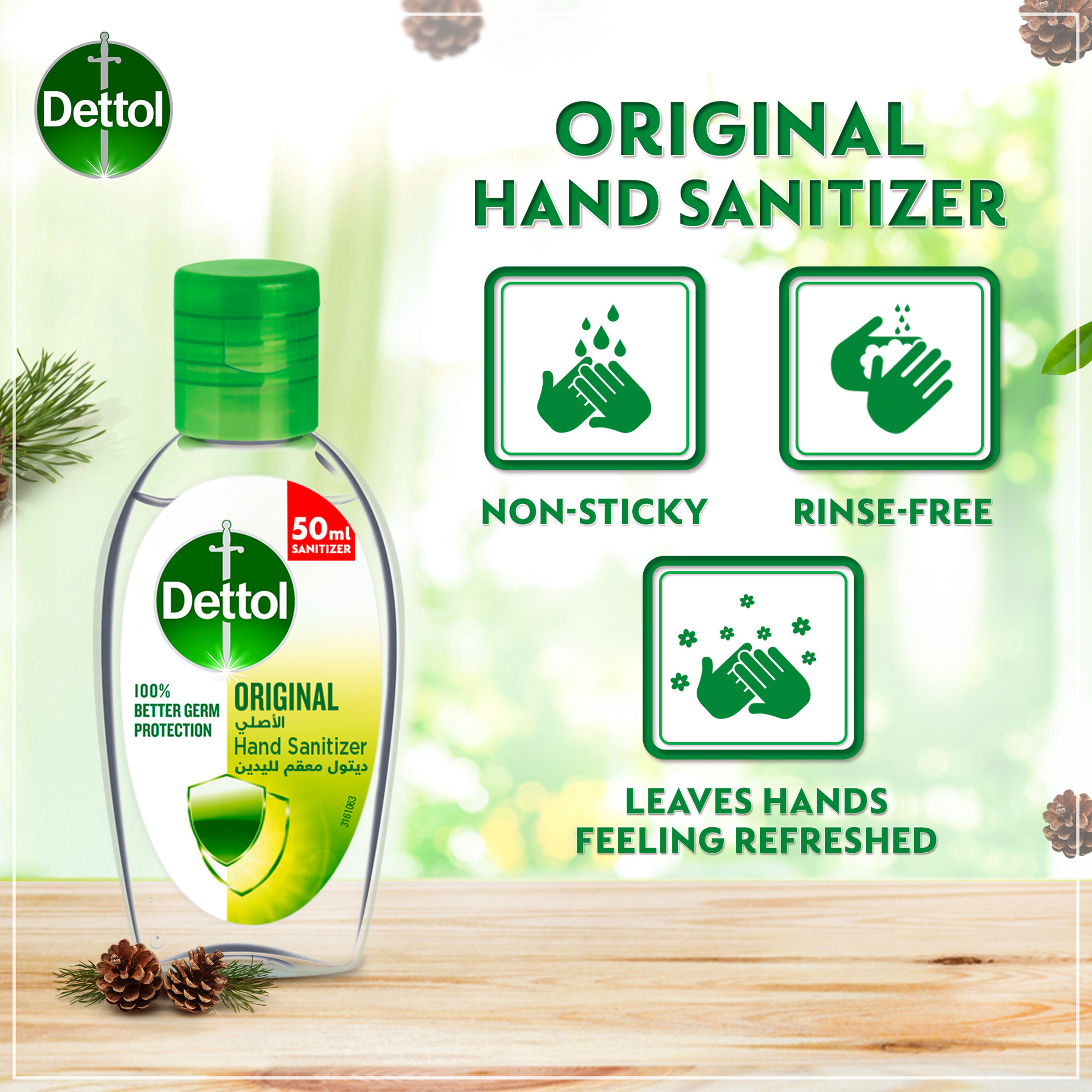 Dettol Original Hand Sanitizer - 50 ml-baby-healthandsafety-thermometersandaspirators-image-3