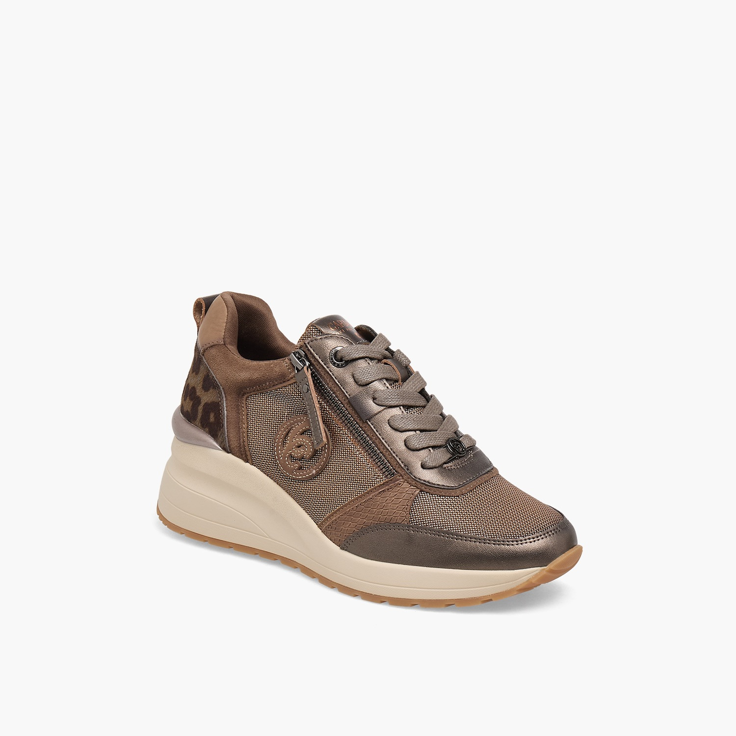 Carmela Women Panelled Leather Lace-Up Ankle Sneakers-women-shoes-sneakers-image-2