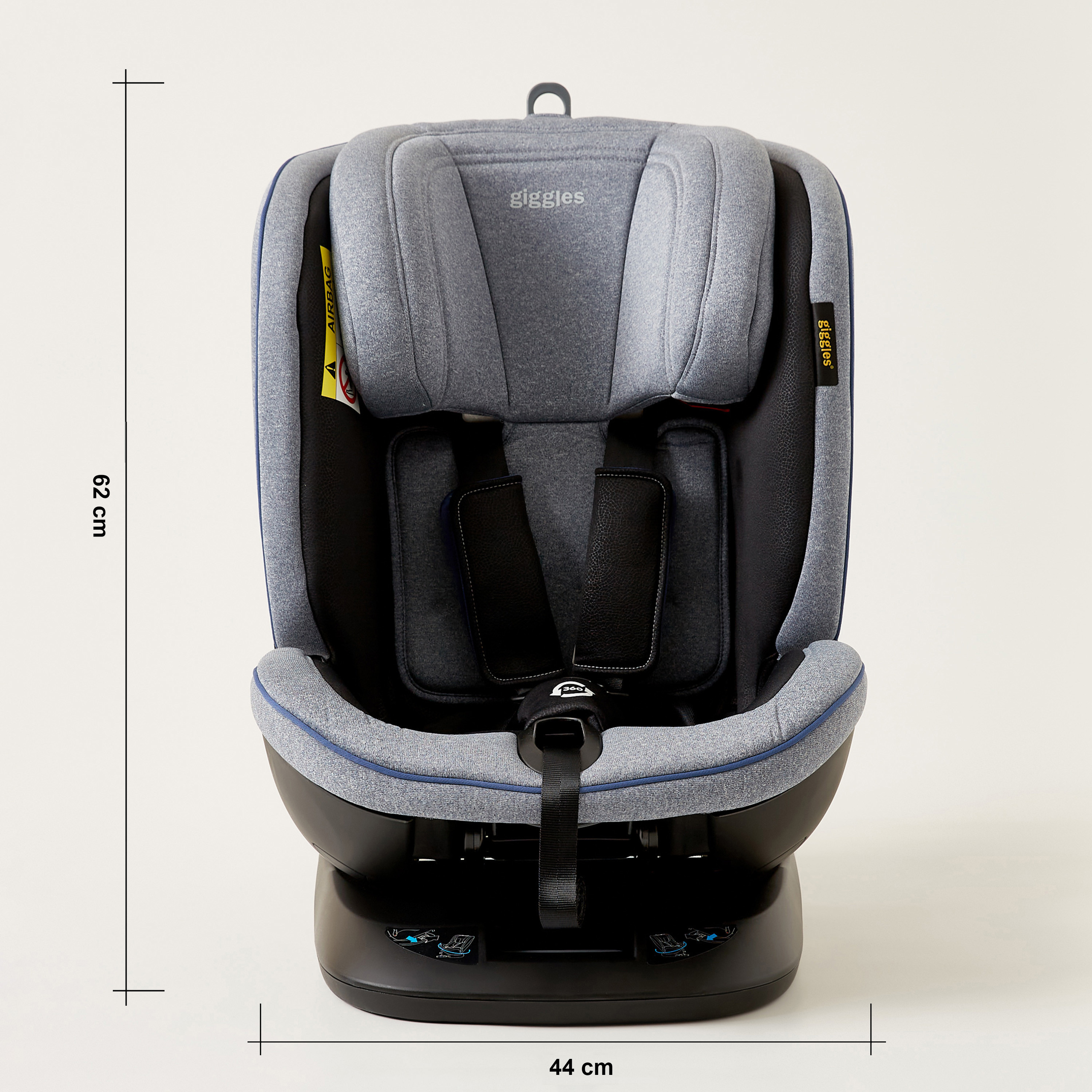 Giggles OrbitFix 4-in-1 Car Seat - Grey (Up to 12 years)-baby-gear-carseats-image-11