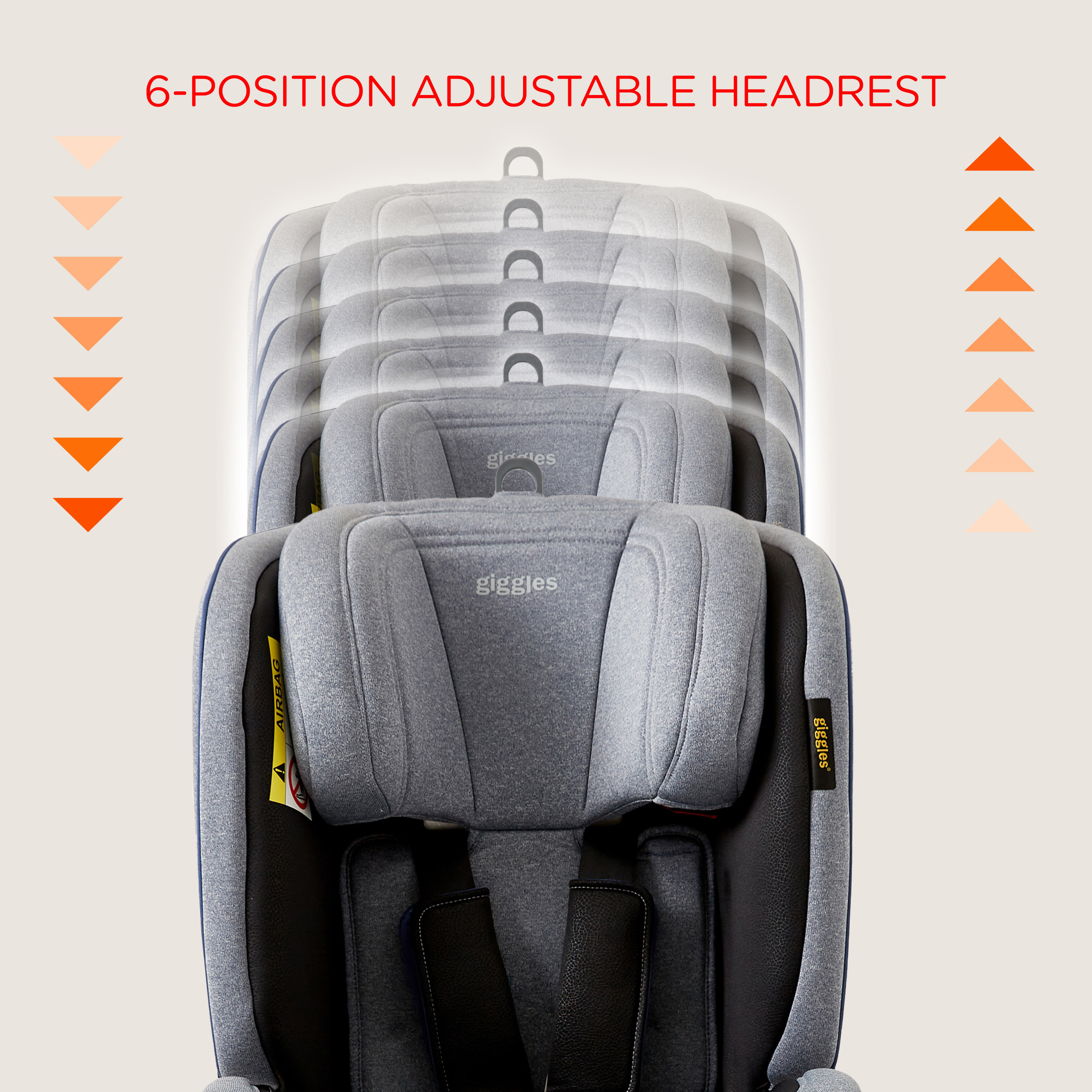Giggles OrbitFix 4-in-1 Car Seat - Grey (Up to 12 years)-baby-gear-carseats-image-6
