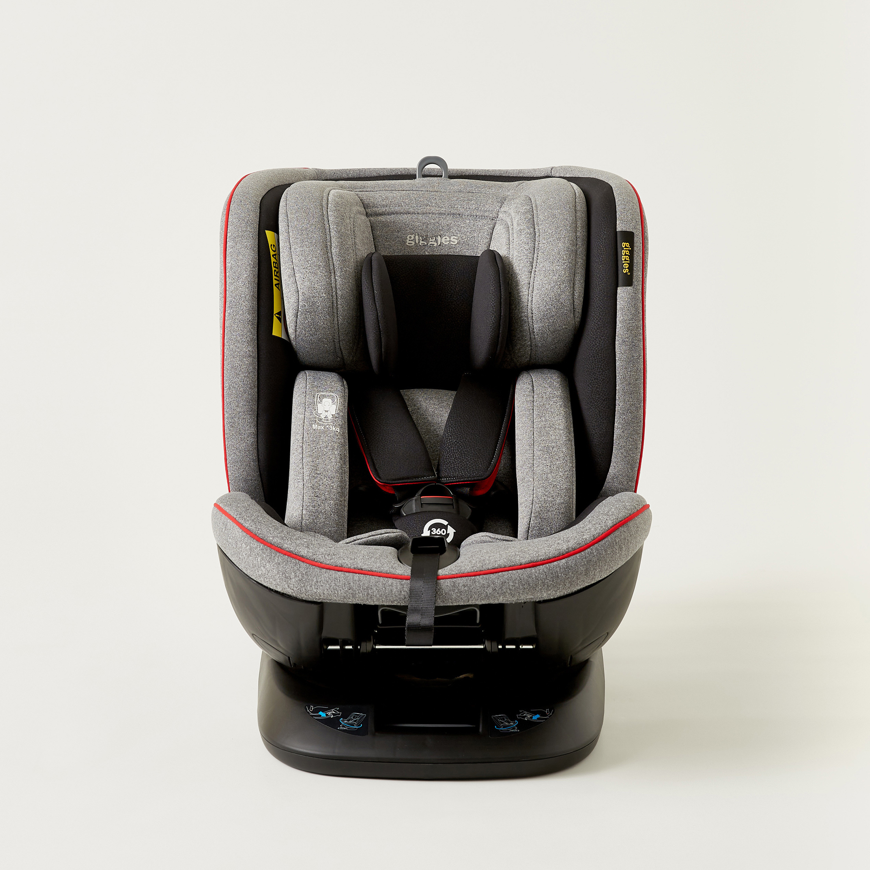 Giggles OrbitFix 4-in-1 Car Seat - Grey (Up to 12 years)-baby-gear-carseats-image-3