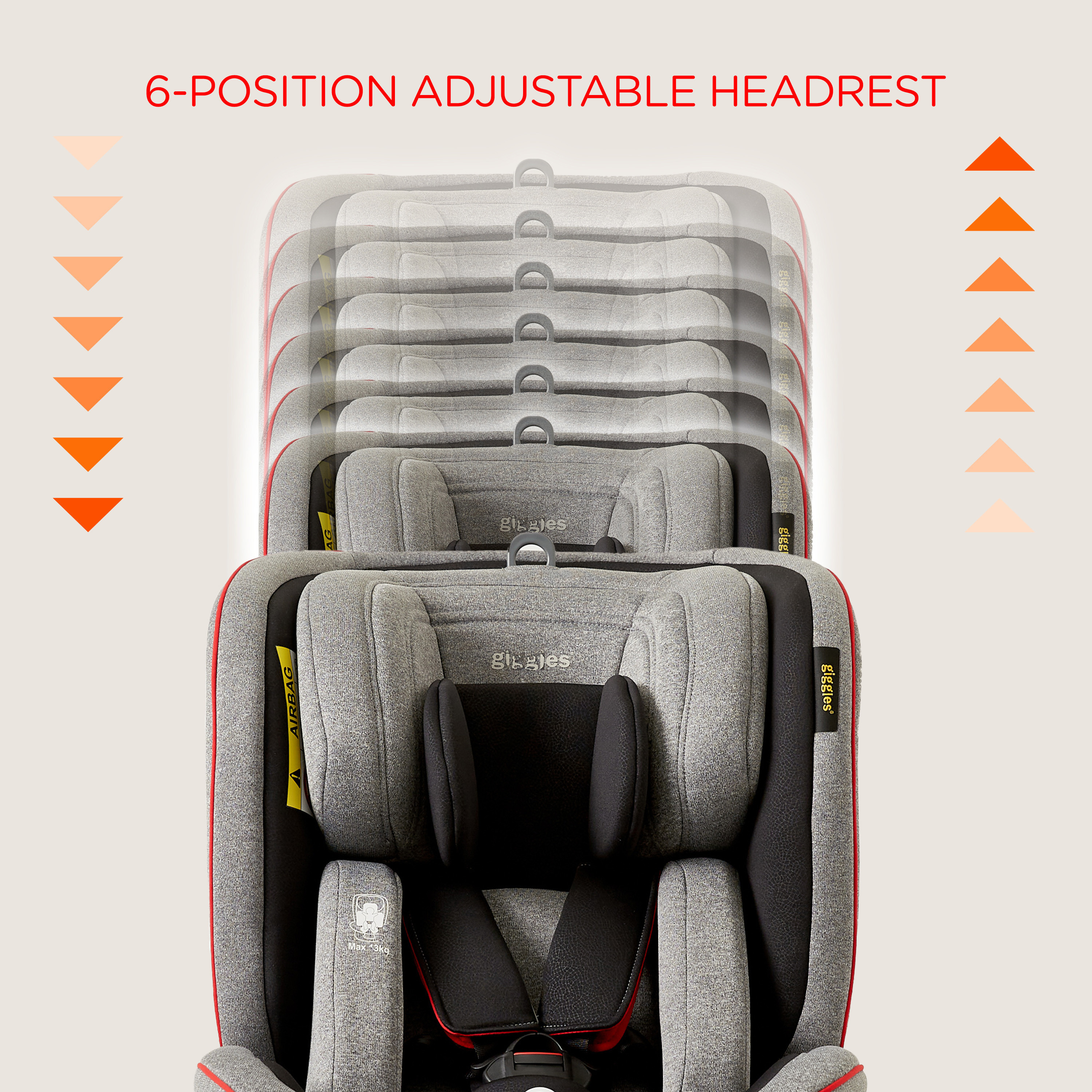 Giggles OrbitFix 4-in-1 Car Seat - Grey (Up to 12 years)-baby-gear-carseats-image-6