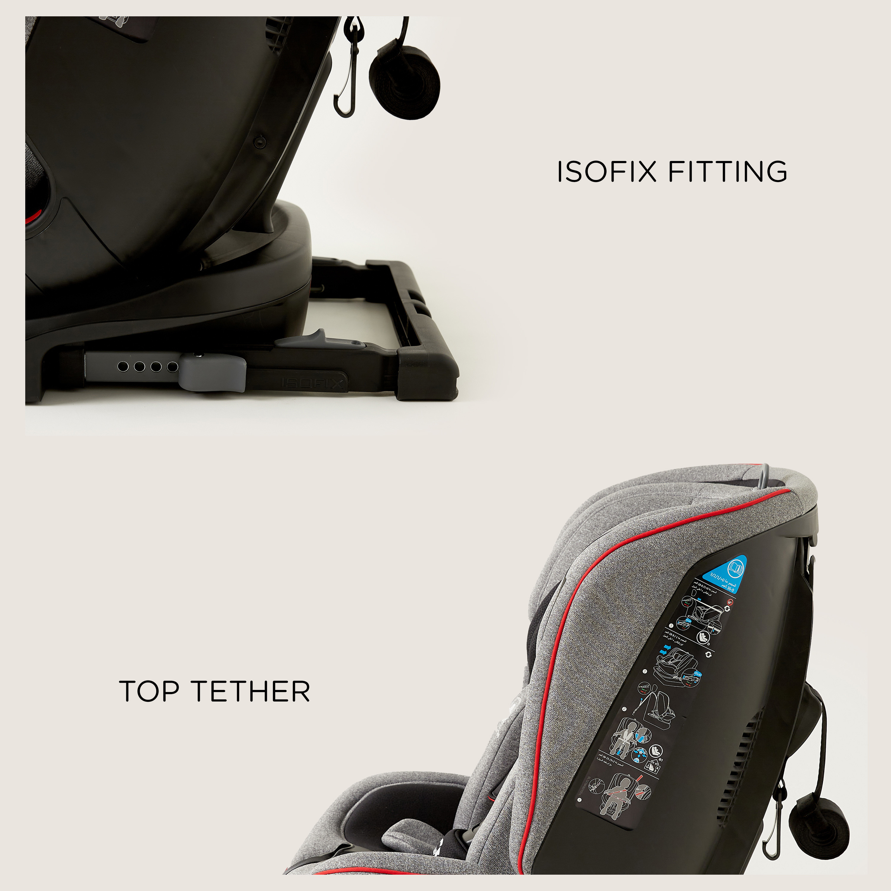Giggles OrbitFix 4-in-1 Car Seat - Grey (Up to 12 years)-baby-gear-carseats-image-10