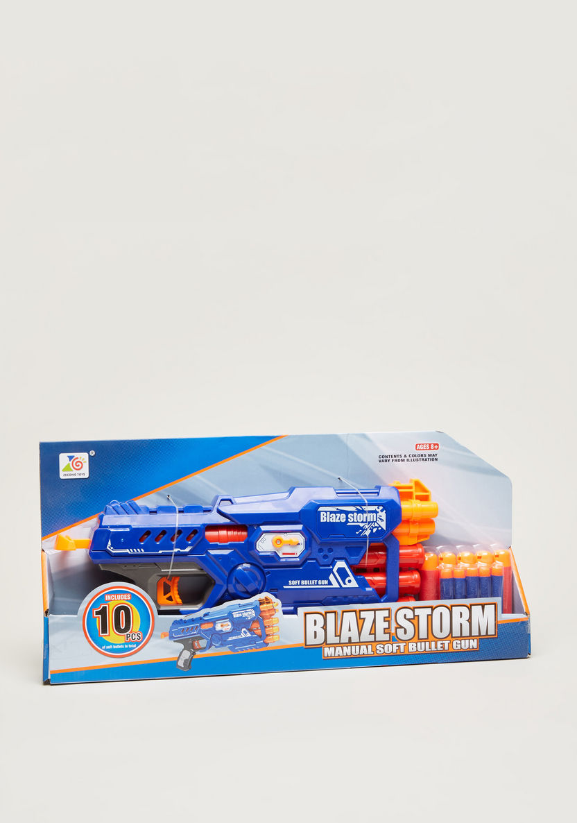 Blaze Storm Manual Soft Bullet Dart Gun Toy Set-Action Figures and Playsets-image-7
