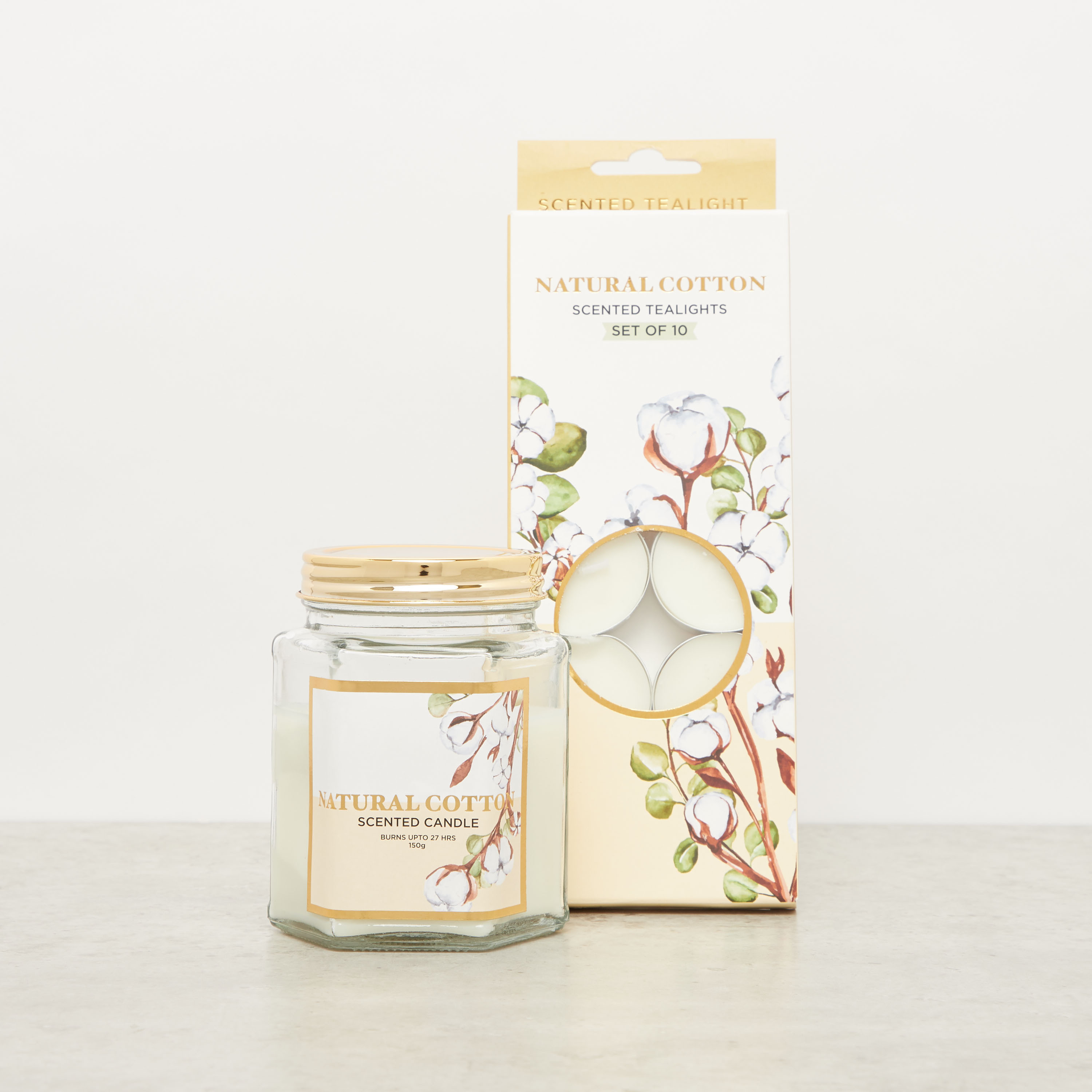 Rose and Jasmine Scented 10-Piece Tealight Candle Set - 10 gms-household-homefragrance-candles-image-4