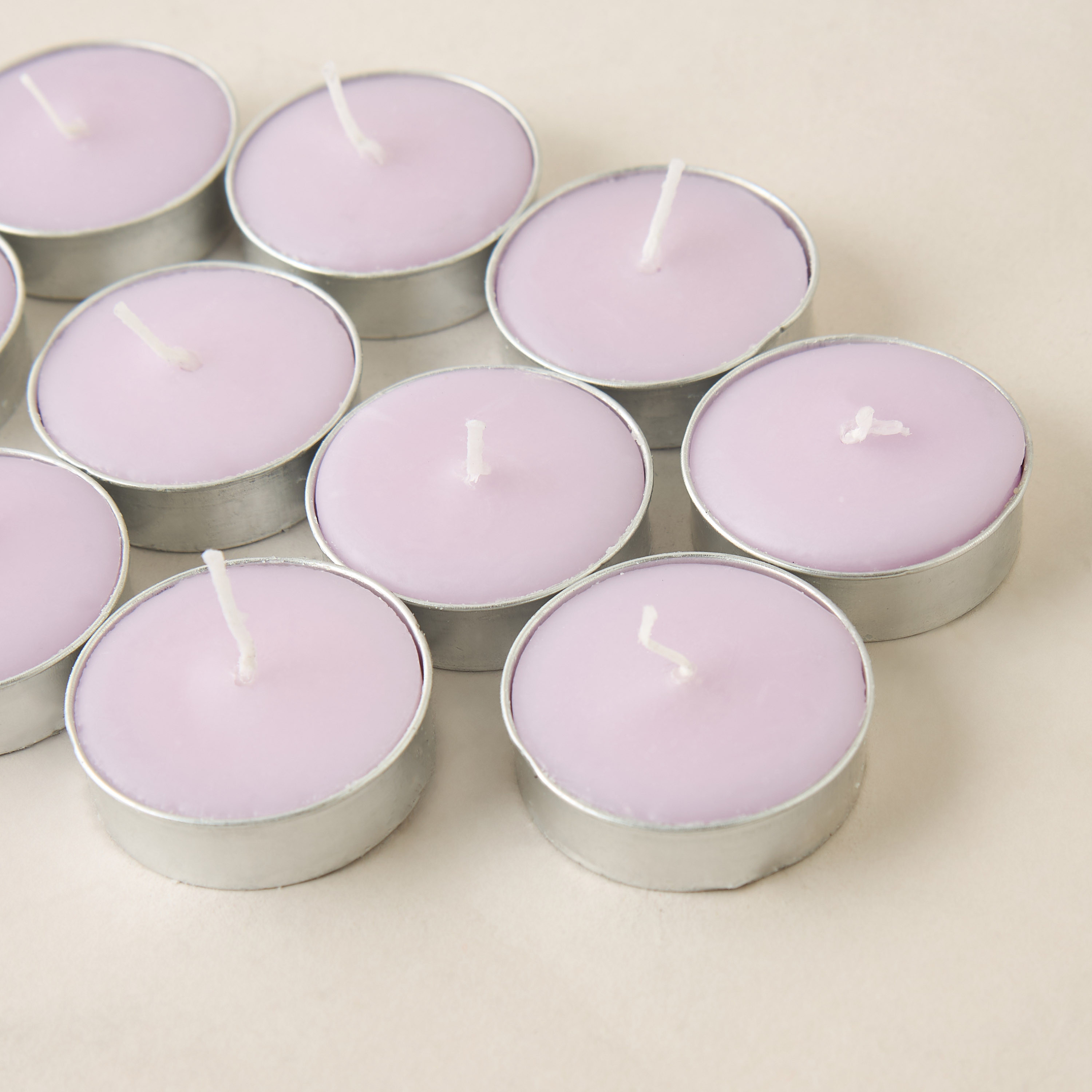 Rose and Jasmine Scented 10-Piece Tealight Candle Set - 10 gms-household-homefragrance-candles-image-3