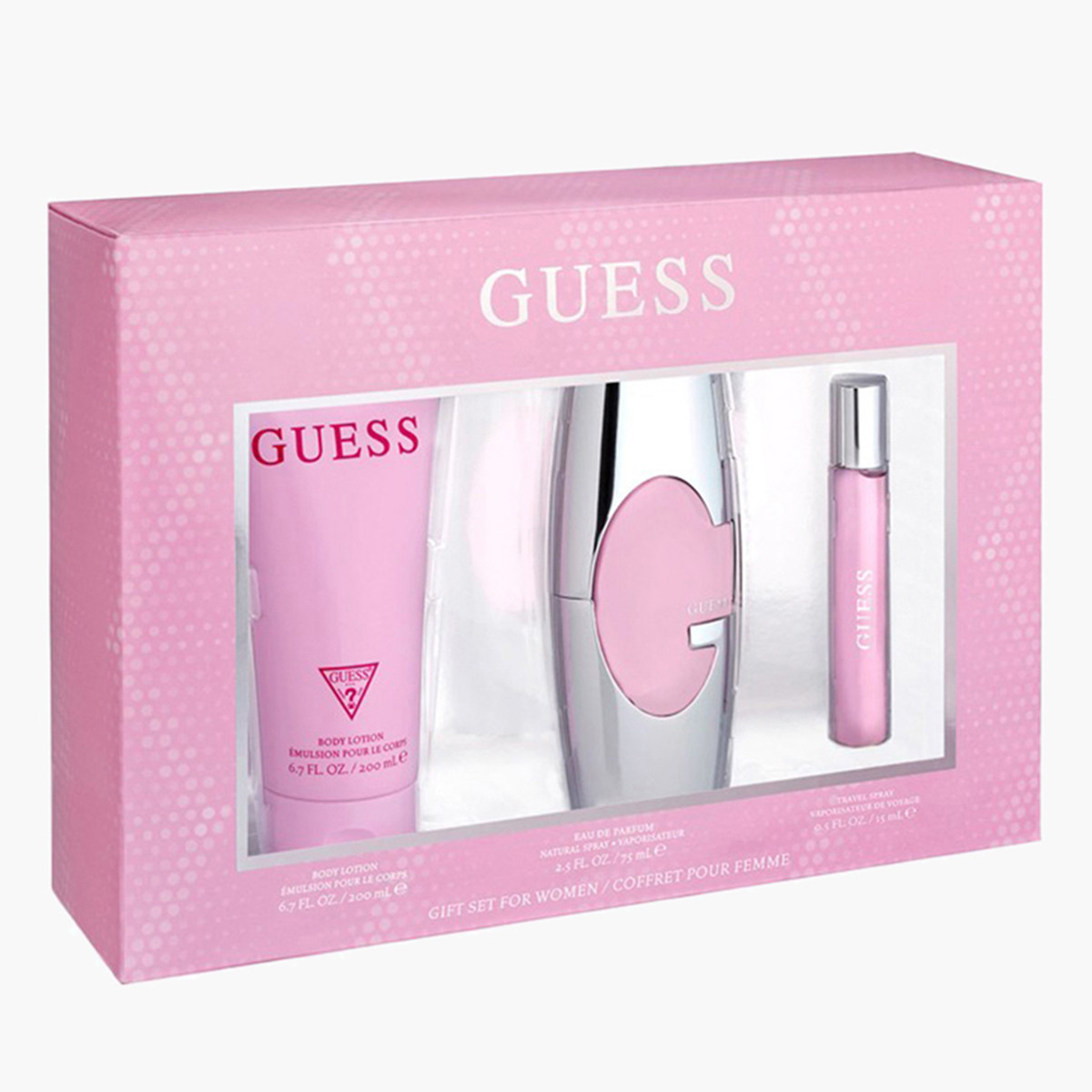 Guess Pink 3-Piece Gift Set for Women-beautyandpersonalcare-giftsets-image-1
