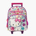 Hello Kitty Print Trolley Backpack with Retractable Handle - 14 inches-Trolleys-thumbnail-0