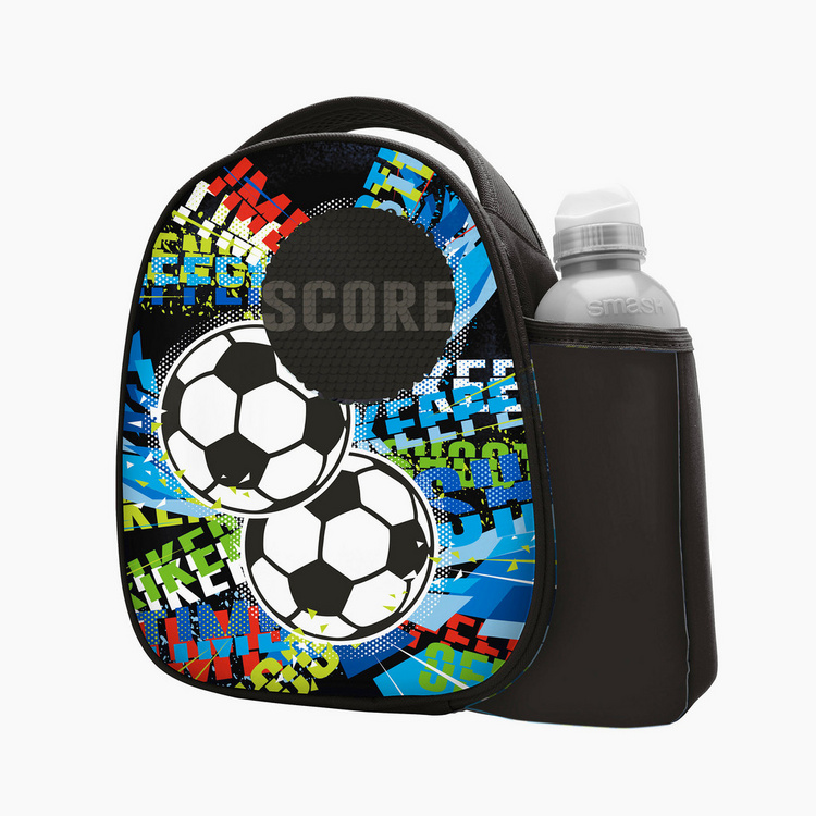 Smash Printed Lunch Bag with Water Bottle