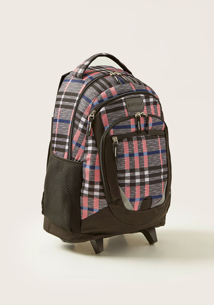 Juniors Textured 3-Piece Trolley Backpack Set-School Sets-image-1