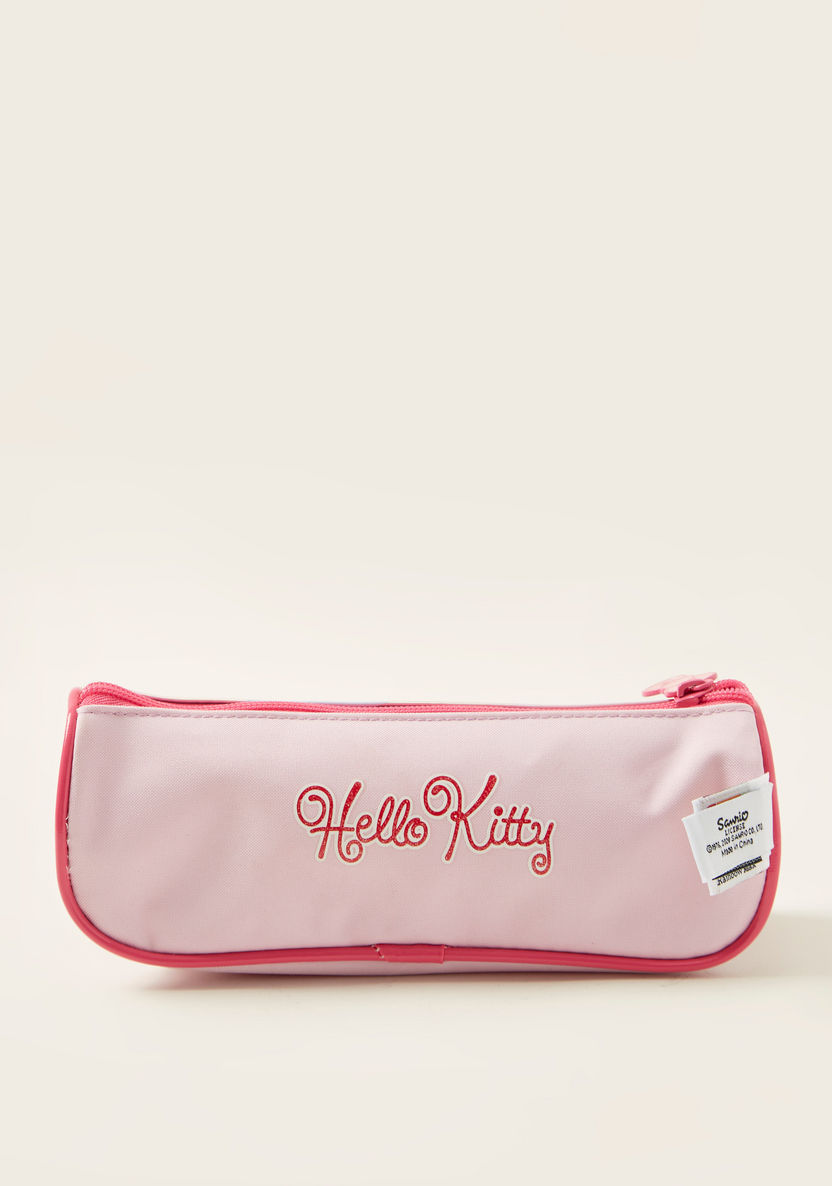 Hello Kitty Print Pencil Case with Zip Closure-Pencil Cases-image-1