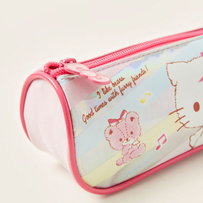Hello Kitty Print Pencil Case with Zip Closure