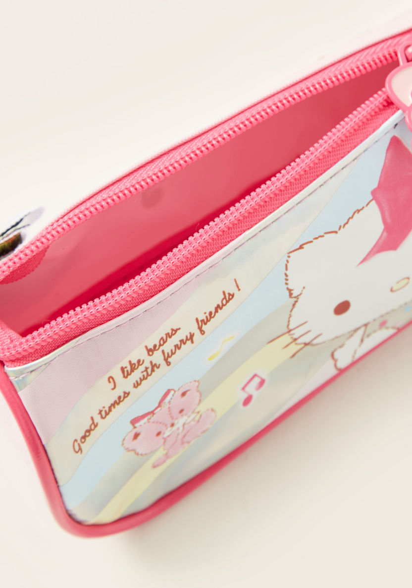 Hello Kitty Print Pencil Case with Zip Closure-Pencil Cases-image-3