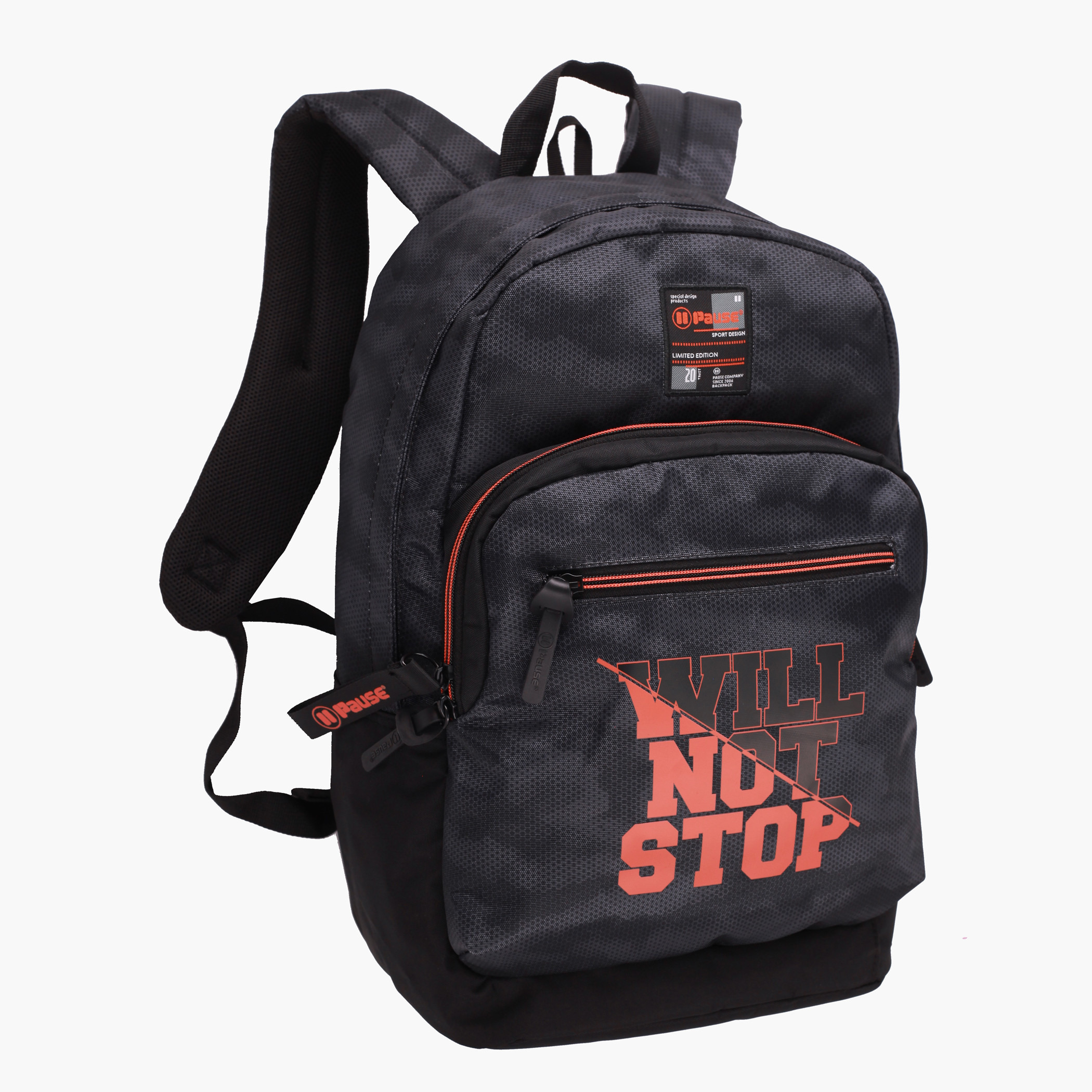 Pause Printed Backpack with Adjustable Straps - 18 inches-school-bagsandbackpacks-backpacks-image-2