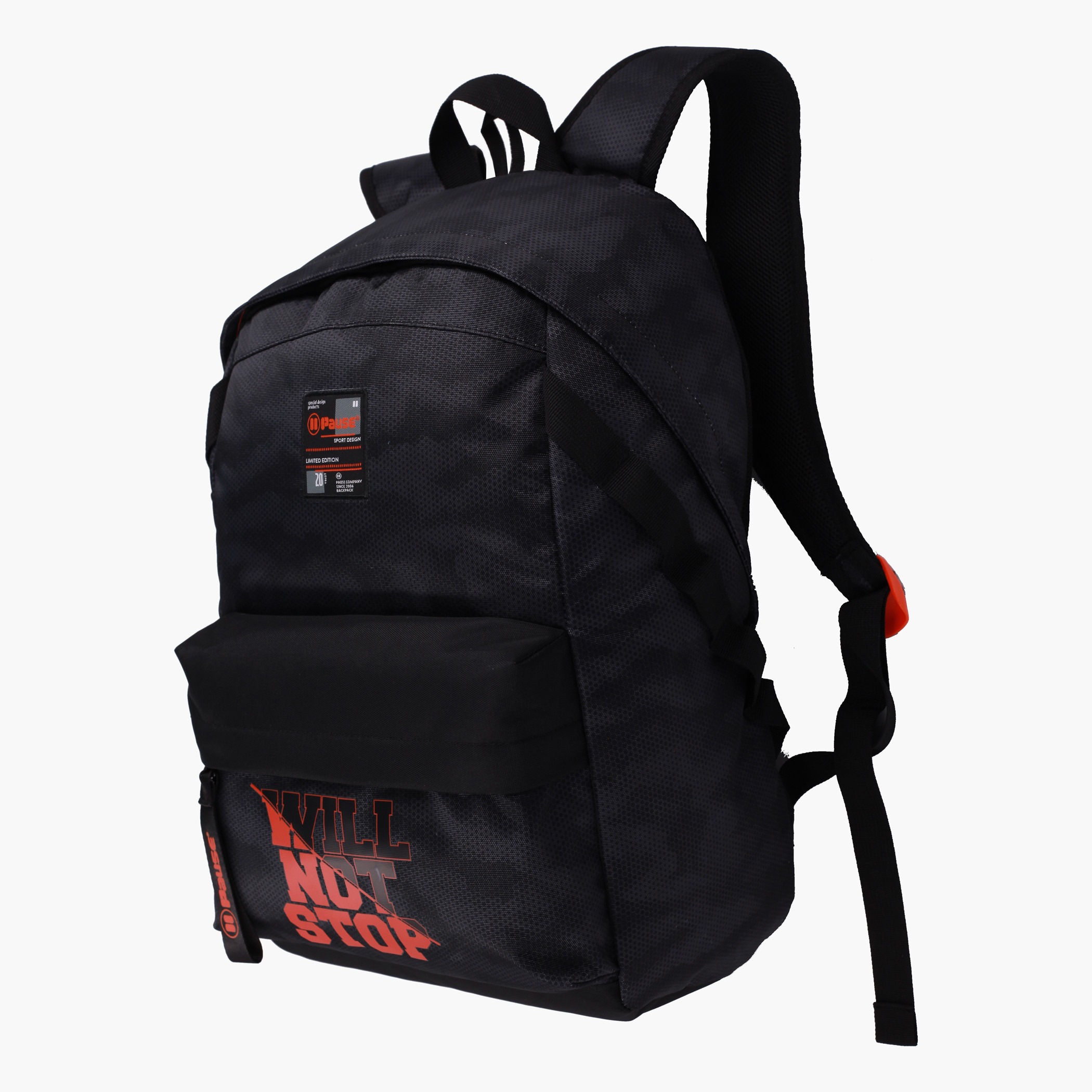 Pause Printed Backpack with Adjustable Straps and Zip Closure-school-bagsandbackpacks-backpacks-image-2