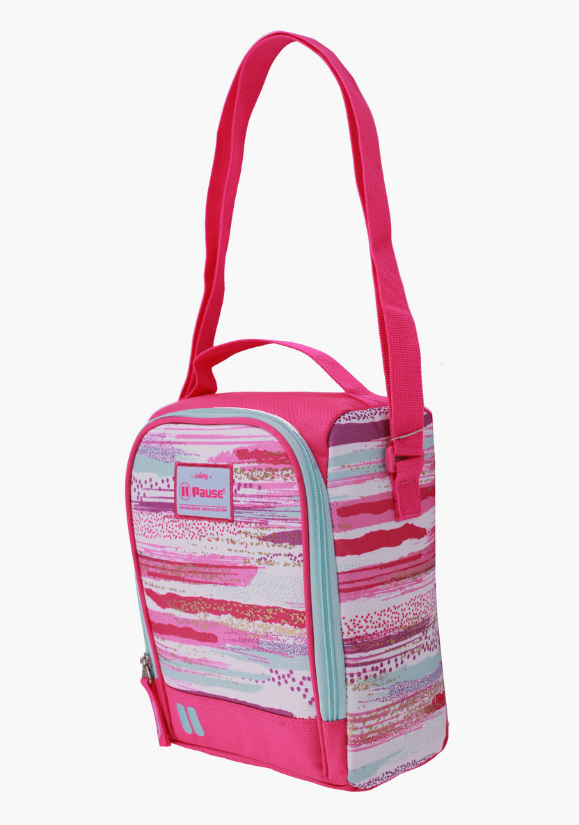 Pause Printed Insluated Lunch Bag with Adjustable Straps-Lunch Bags-image-0