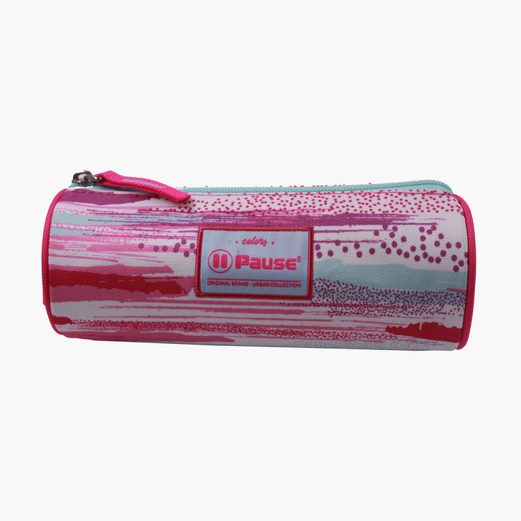 Pause Printed Pencil Case with Zip Closure