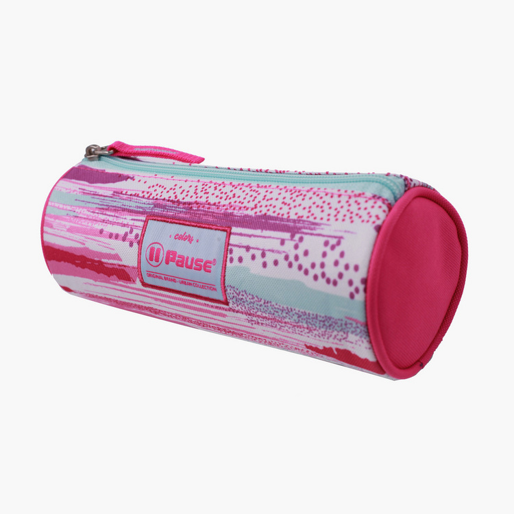 Pause Printed Pencil Case with Zip Closure