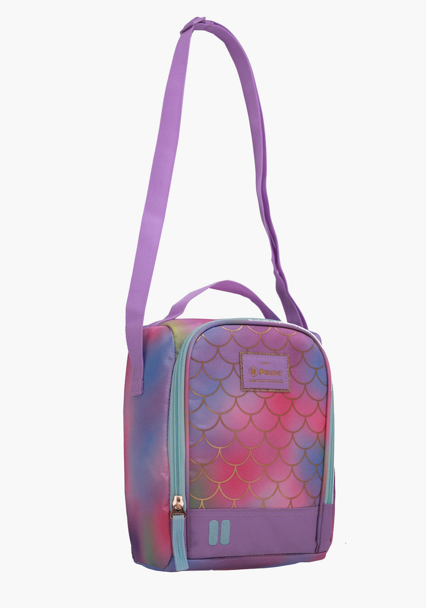 Pause Printed Lunch Bag with Adjustable Strap and Zip Closure-Lunch Bags-image-0