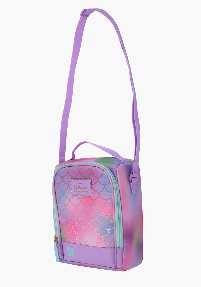 Pause Printed Lunch Bag with Adjustable Strap and Zip Closure-Lunch Bags-image-1