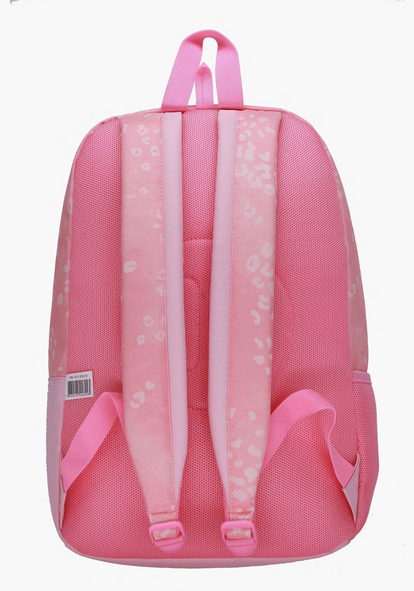 Pause Printed Backpack with Adjustable Straps - 18 inches-Backpacks-image-2
