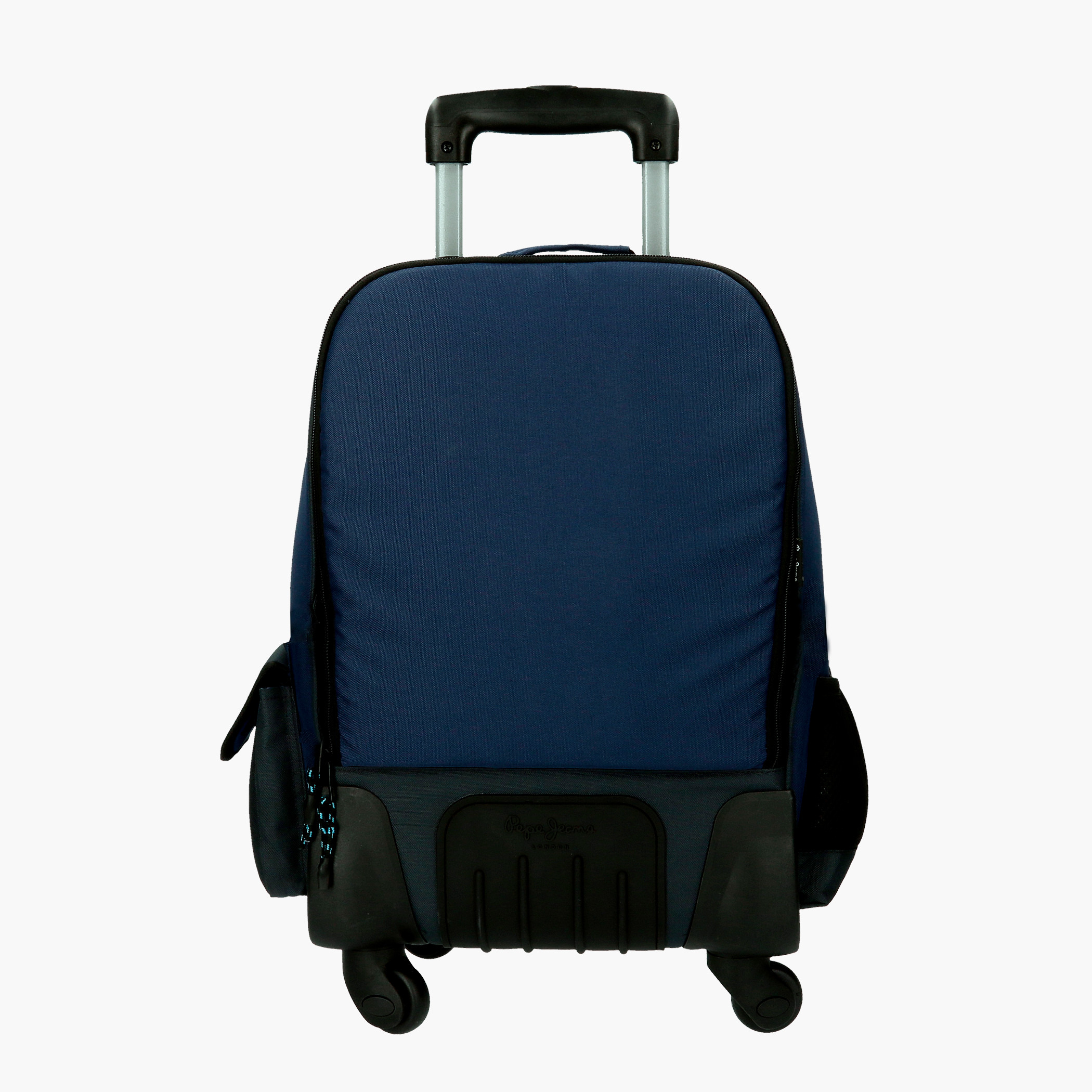 Pepe Jeas Skyler Textured Trolley Backpack with Retractable Handle-school-bagsandbackpacks-trolleybags-image-2