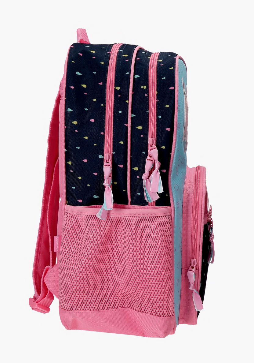 Movom Printed Backpack with Adjustable Straps - 20 inches-Backpacks-image-2