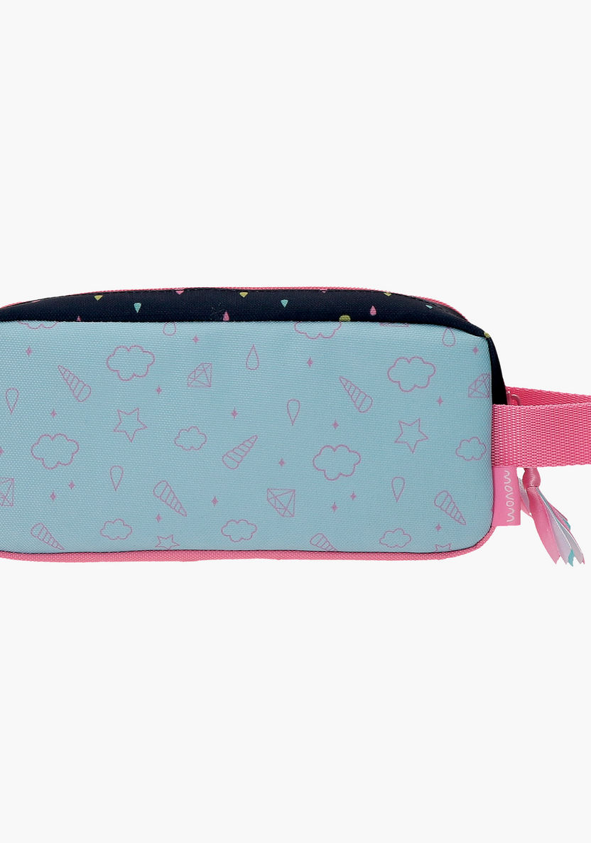 Movom Printed Pouch with Zip Closure and Wristlet-Pencil Cases-image-1