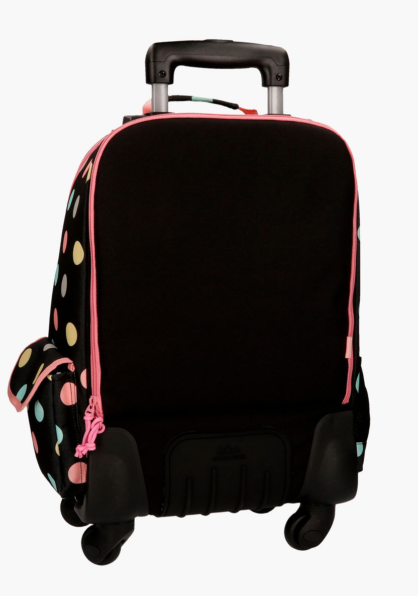 Movom Printed Trolley Backpack with Adjustable Straps - 20 inches-Trolleys-image-1