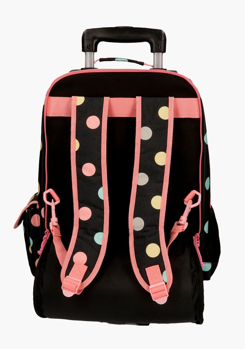 Movom Printed Trolley Backpack with Adjustable Straps - 20 inches-Trolleys-image-2