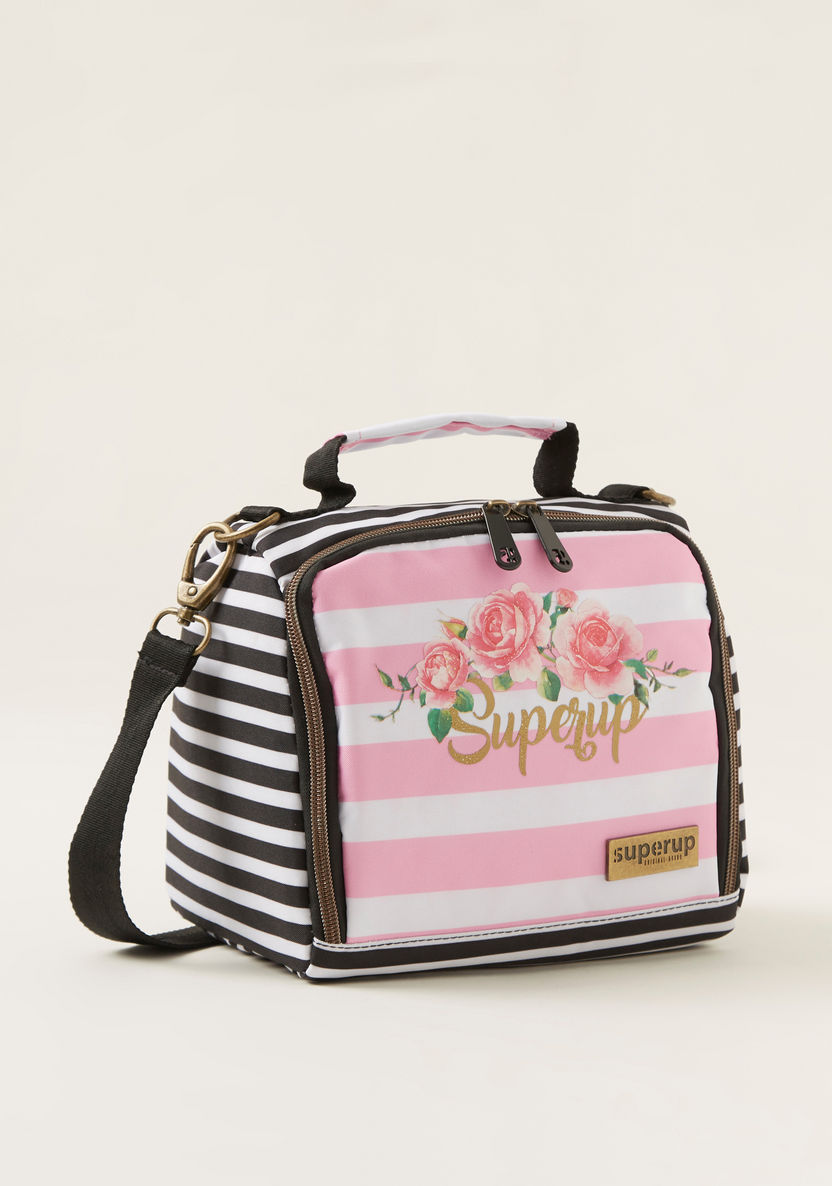 Busquets Printed Lunch Bag with Strap and Zip Closure-Lunch Bags-image-0