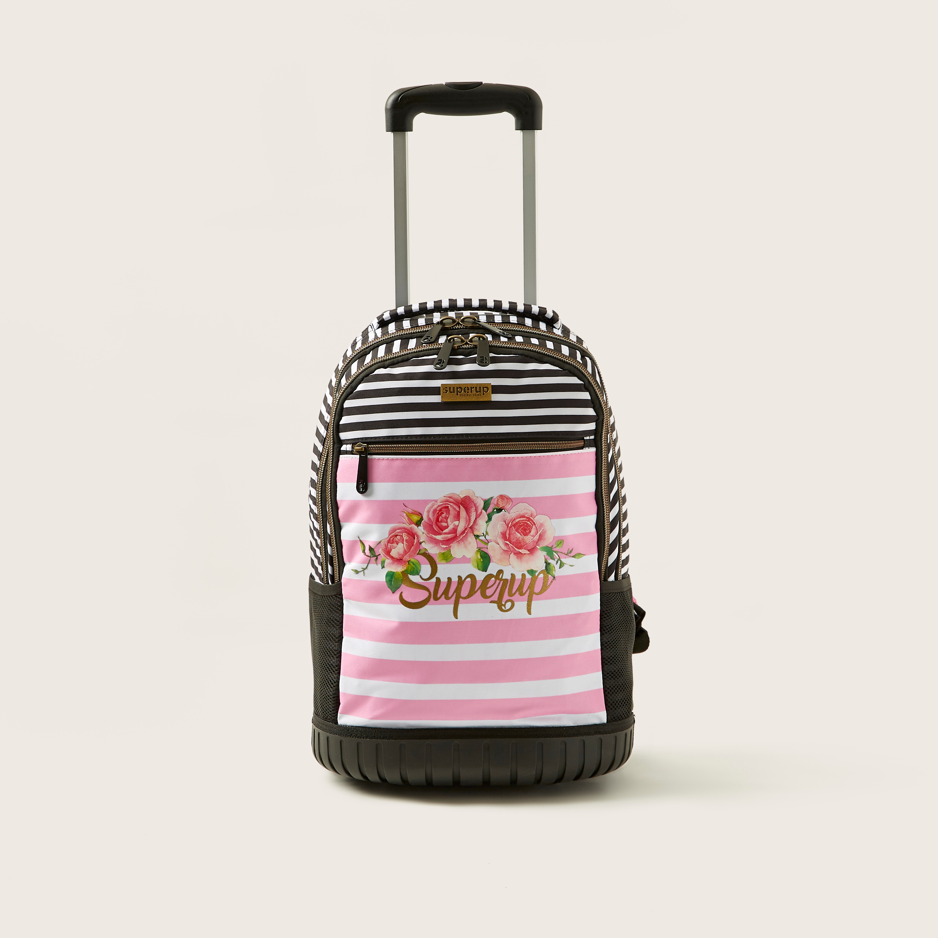 Busquets Printed Trolley Backpack with Adjustable Straps-school-bagsandbackpacks-trolleybags-image-1
