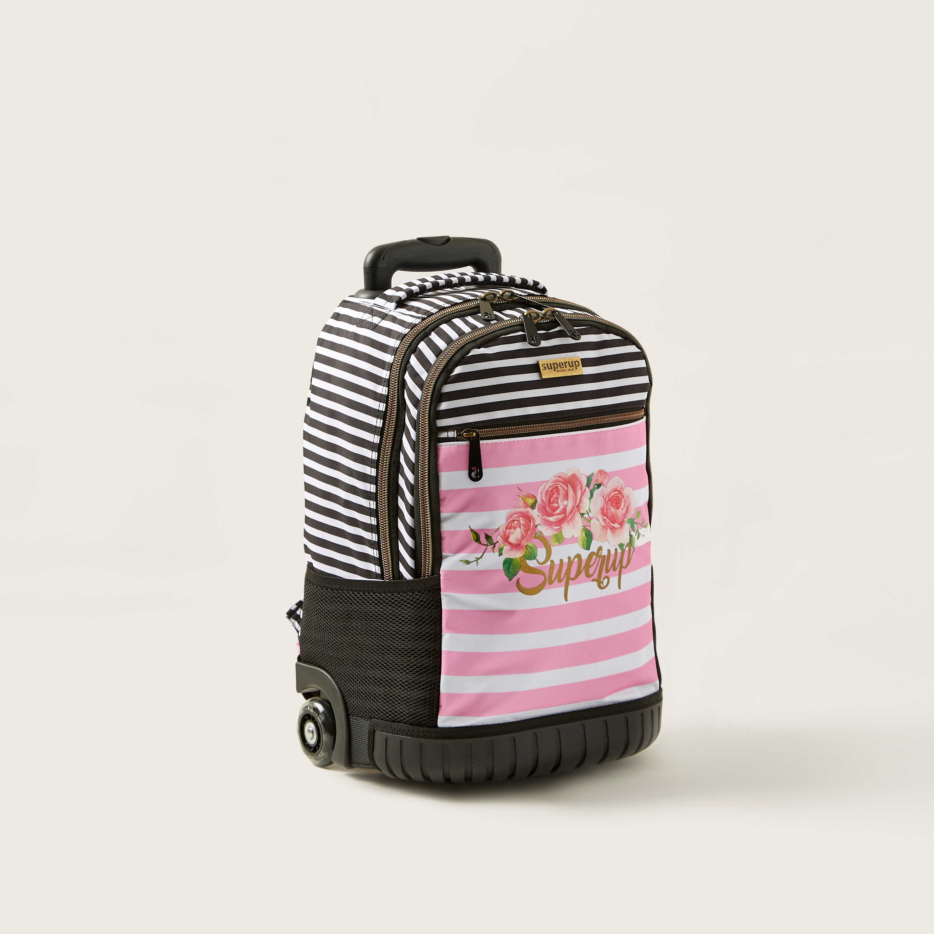 Busquets Printed Trolley Backpack with Adjustable Straps-school-bagsandbackpacks-trolleybags-image-2